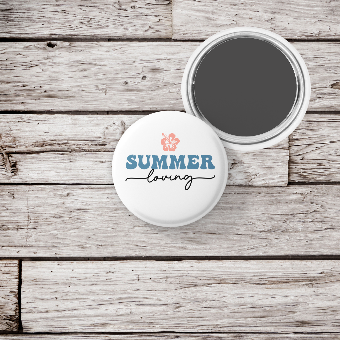 Summer Loving Pin Back Button, Magnet