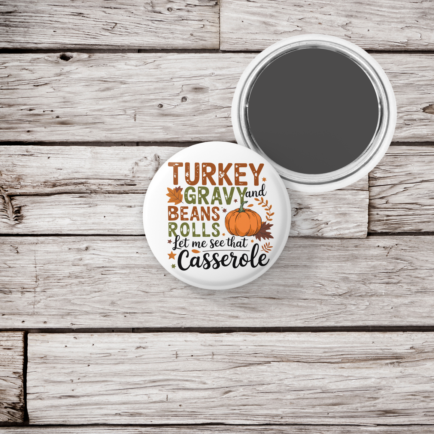 Turkey Gravy 1 Pin Back Button, Magnet