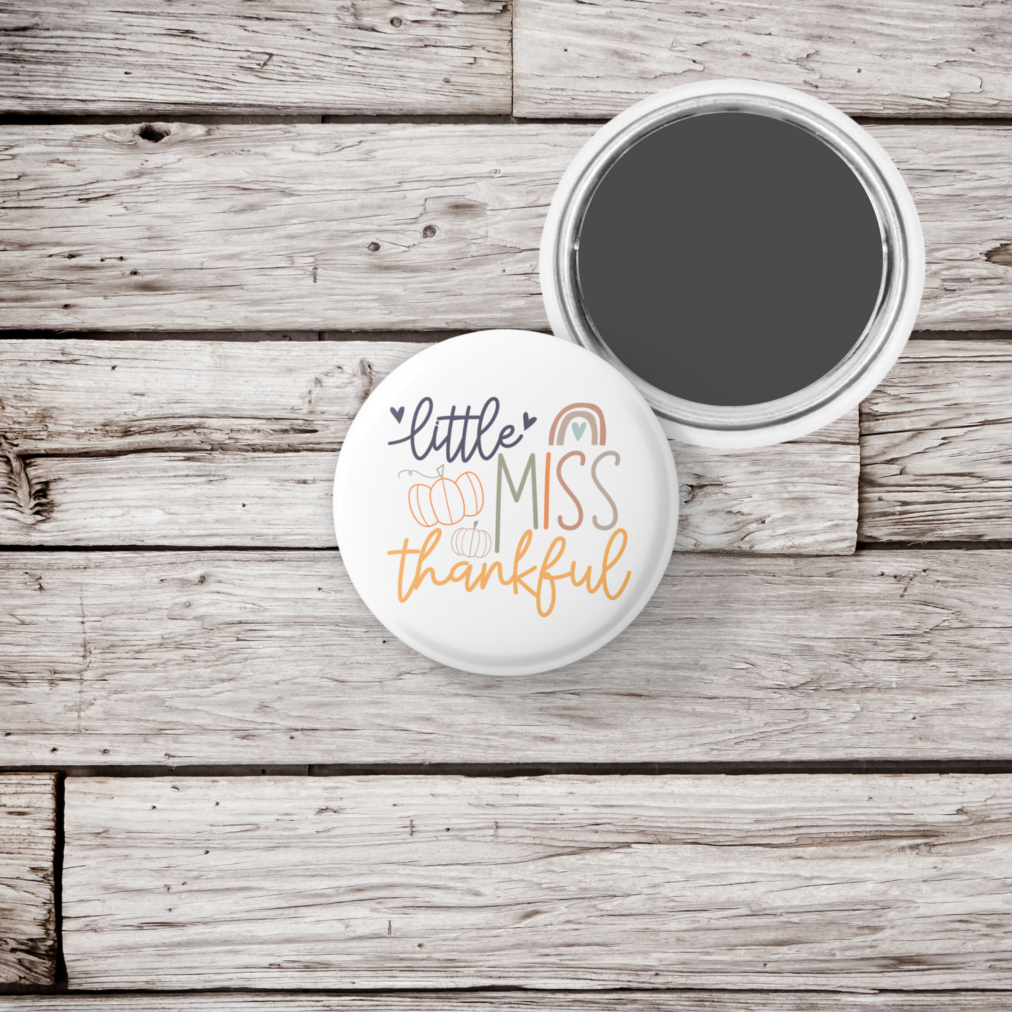 Little Miss Thankful Pin Back Button, Magnet