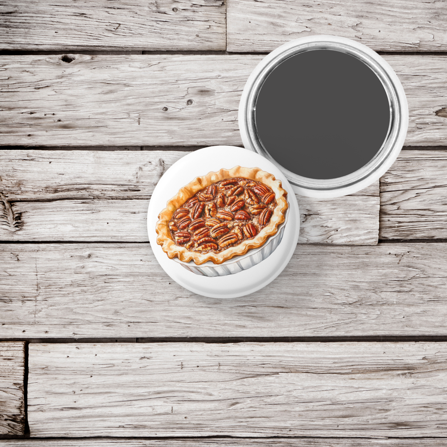 Pecan Pie Pin Back Button, Magnet