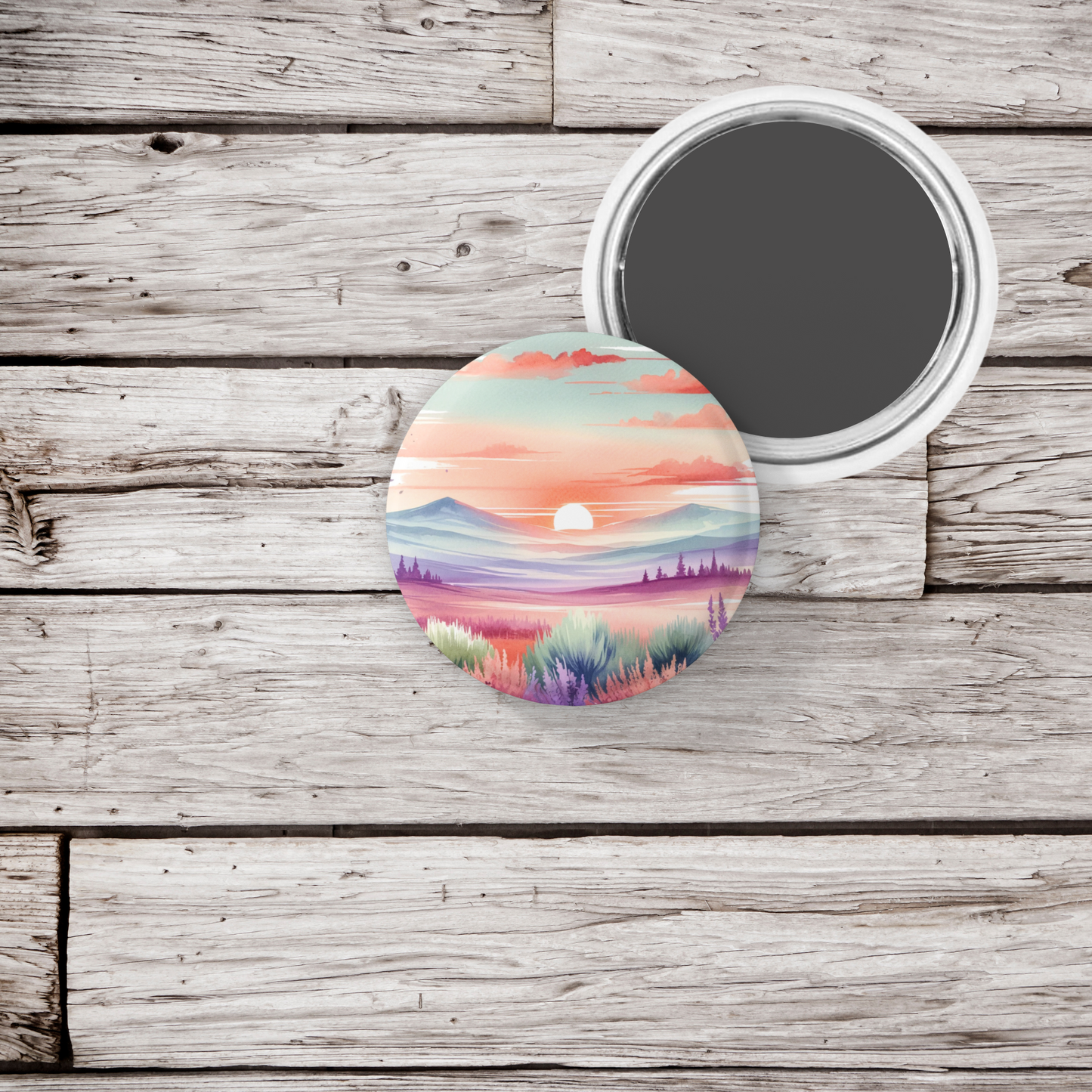 Southwest Desert 1 Pin Pin Back Button, Magnet, Keychain
