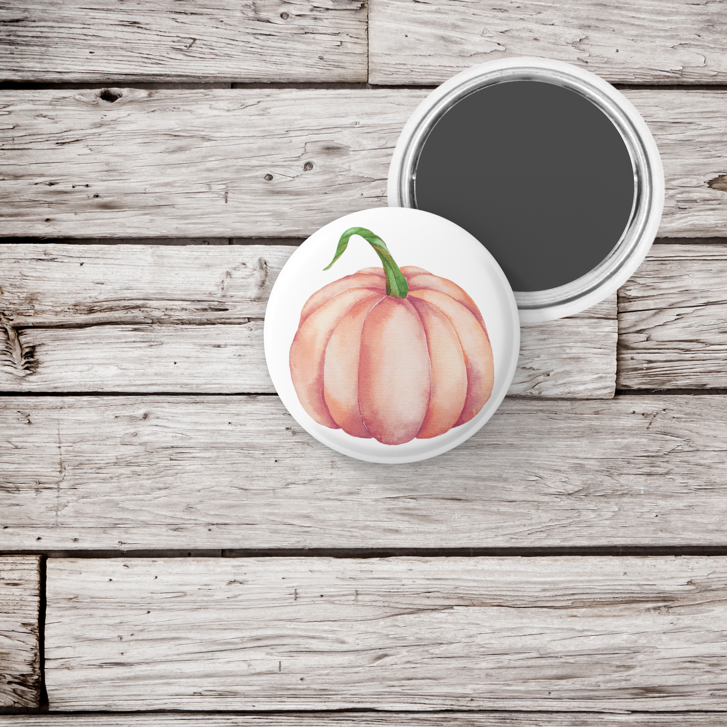 Pumpkin Pin Back Button, Magnet