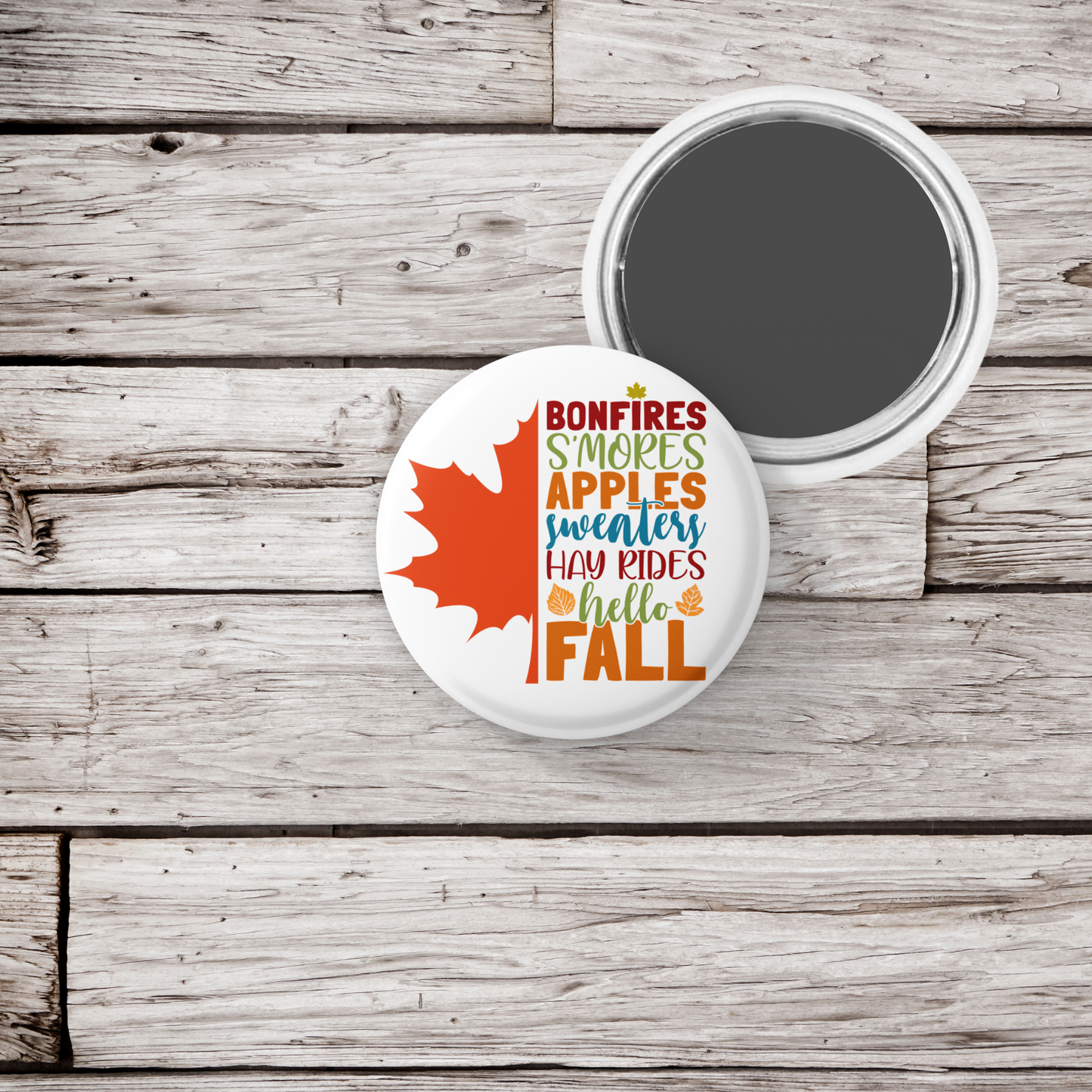 Fall Pin Back Button, Magnet, Keychain