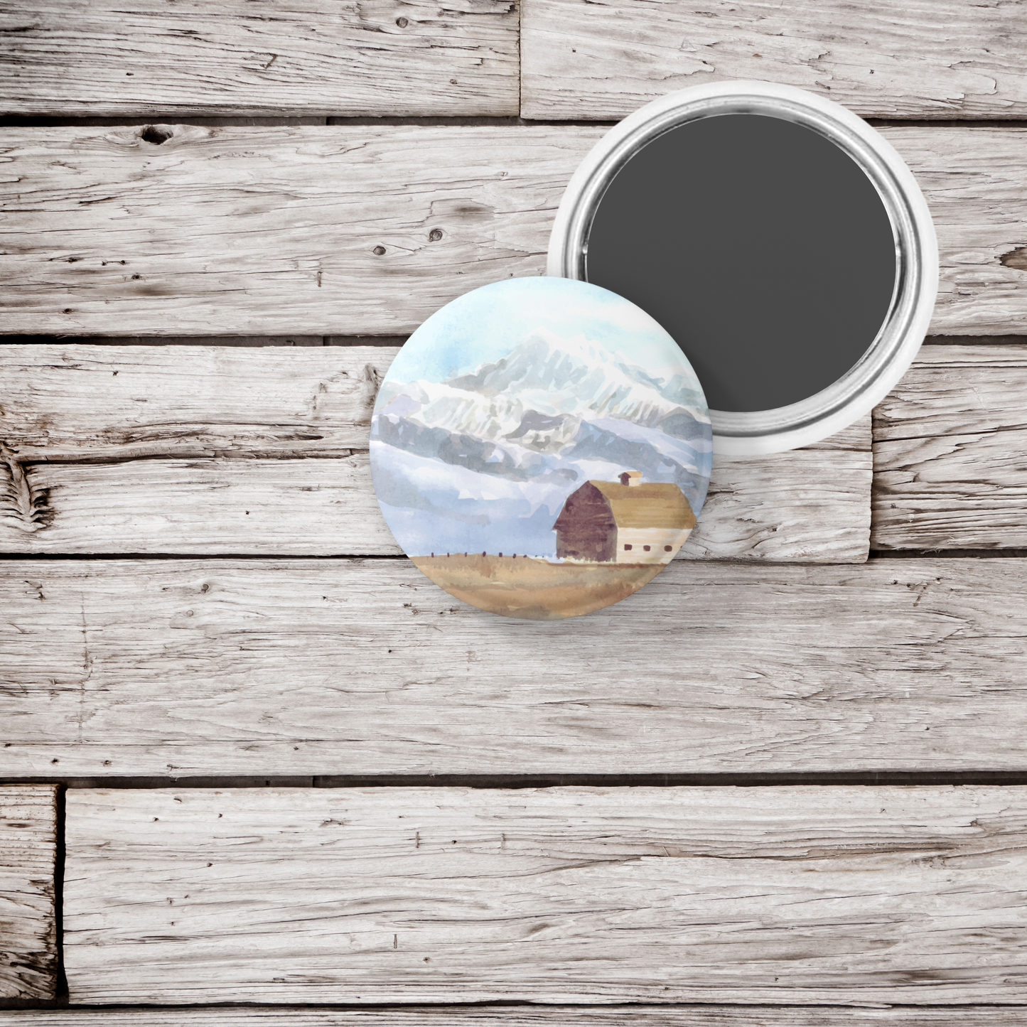 Barn Pin Back Button, Magnet, Keychain