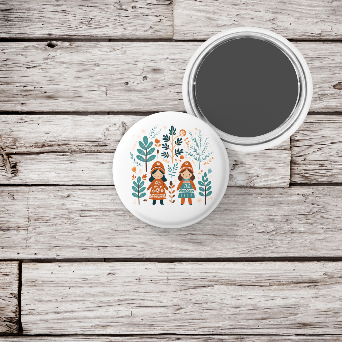 Nordic Pin Back Button, Magnet