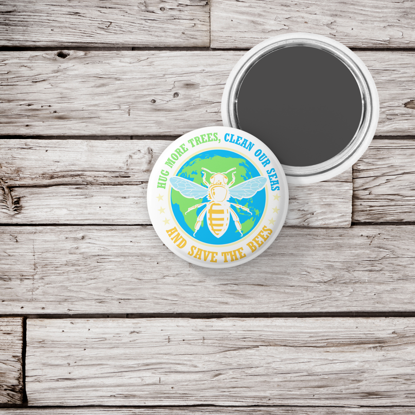 Save The Bees Pin Back Button, Magnet, Keychain