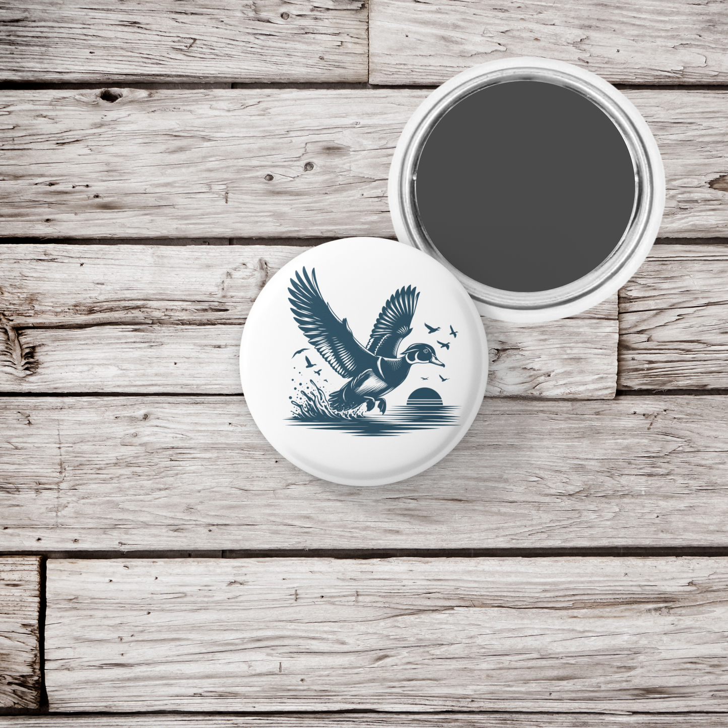 Wood Duck Pin Back Button, Magnet