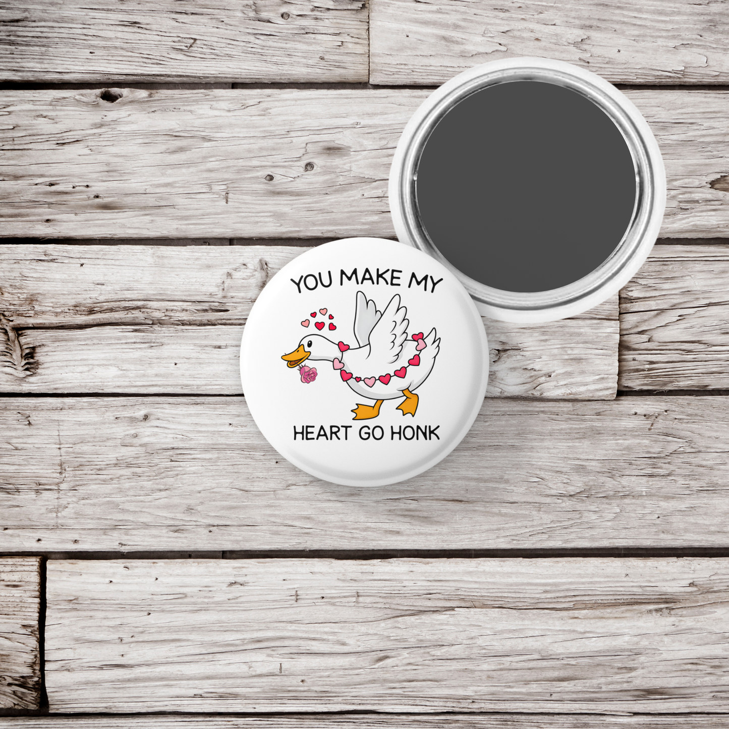 You Make My Heart Go Honk Pin Back Button, Magnet
