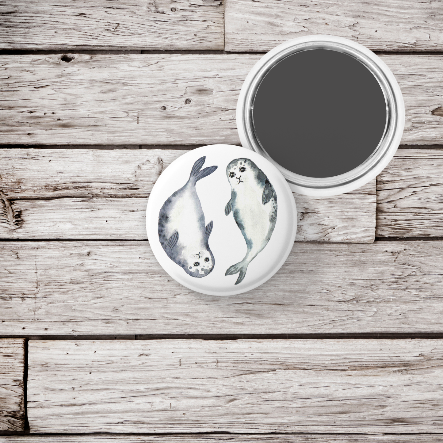 Seals Pin Back Button, Magnet