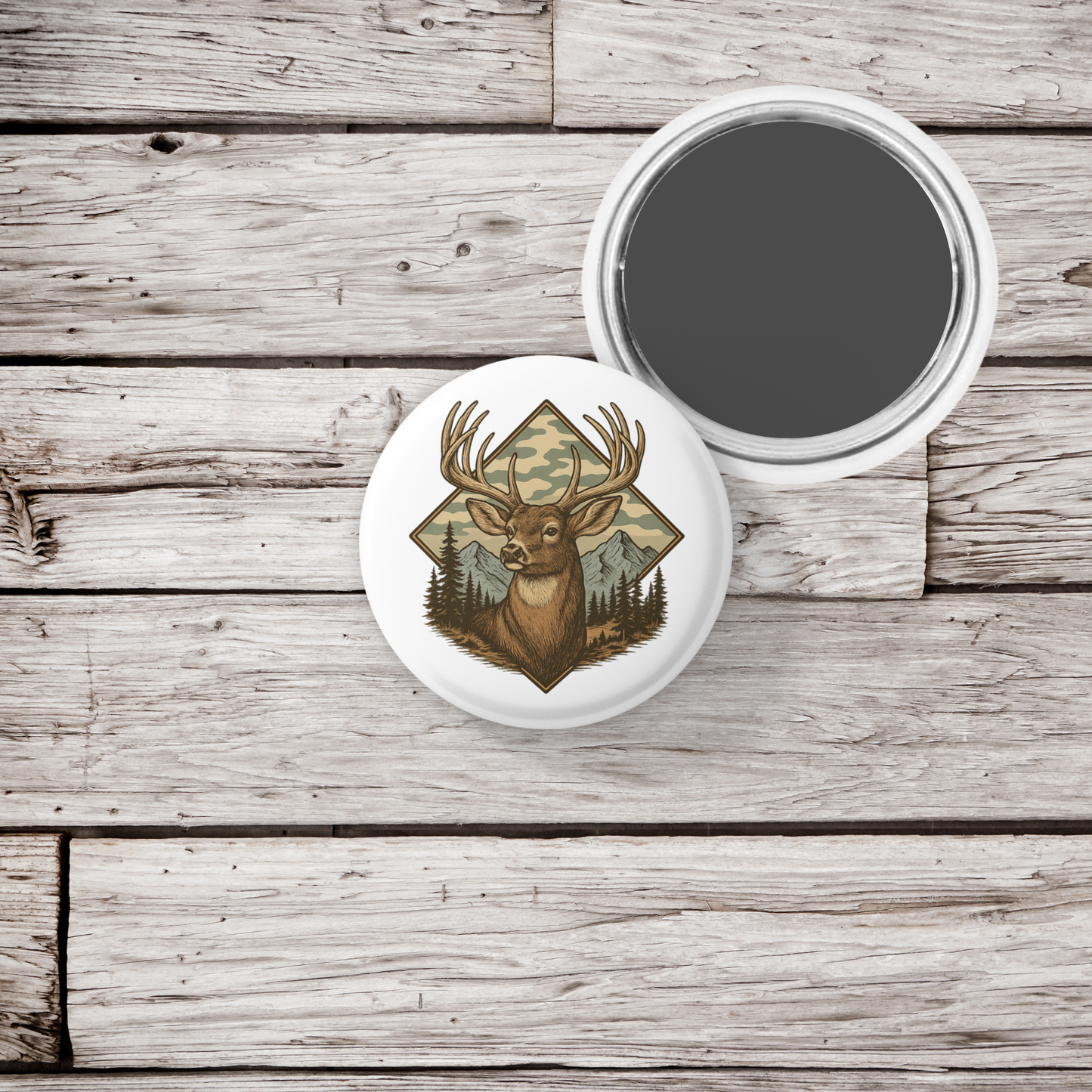 Deer Pin Back Button, Magnet