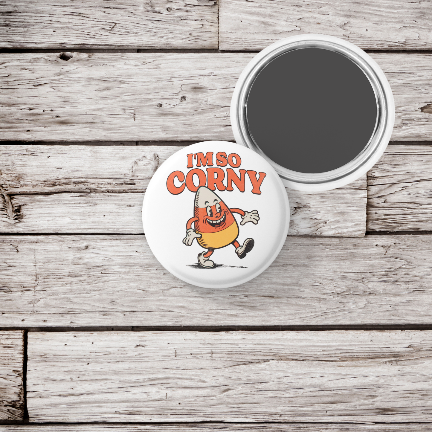 I'm So Corny Pin Back Button, Magnet
