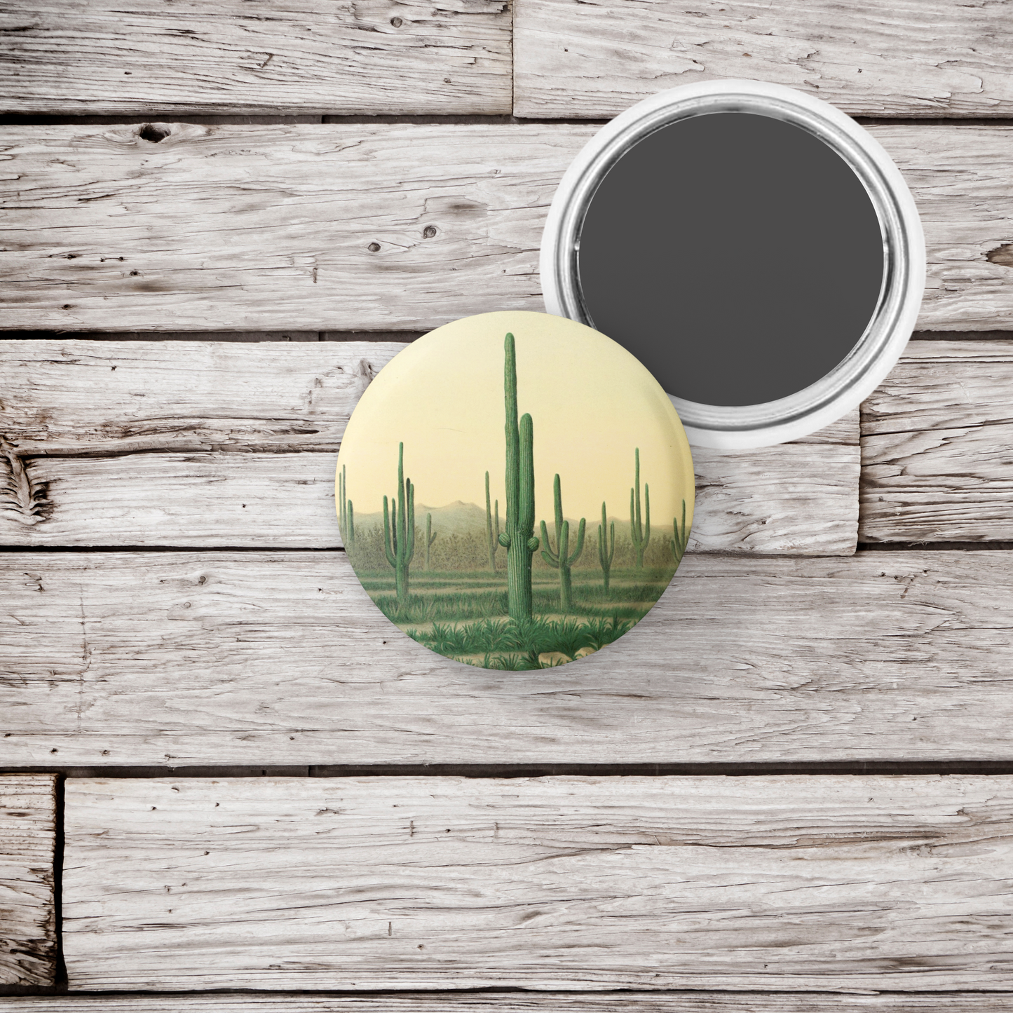 Saguaro Cactus Pin Back Button, Magnet, Keychain Draft