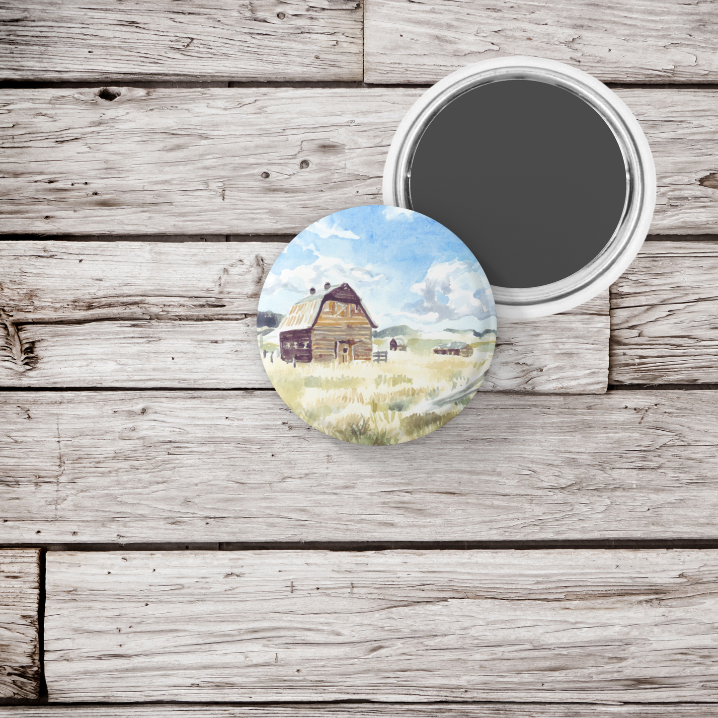 Barn Pin Back Button, Magnet, Keychain