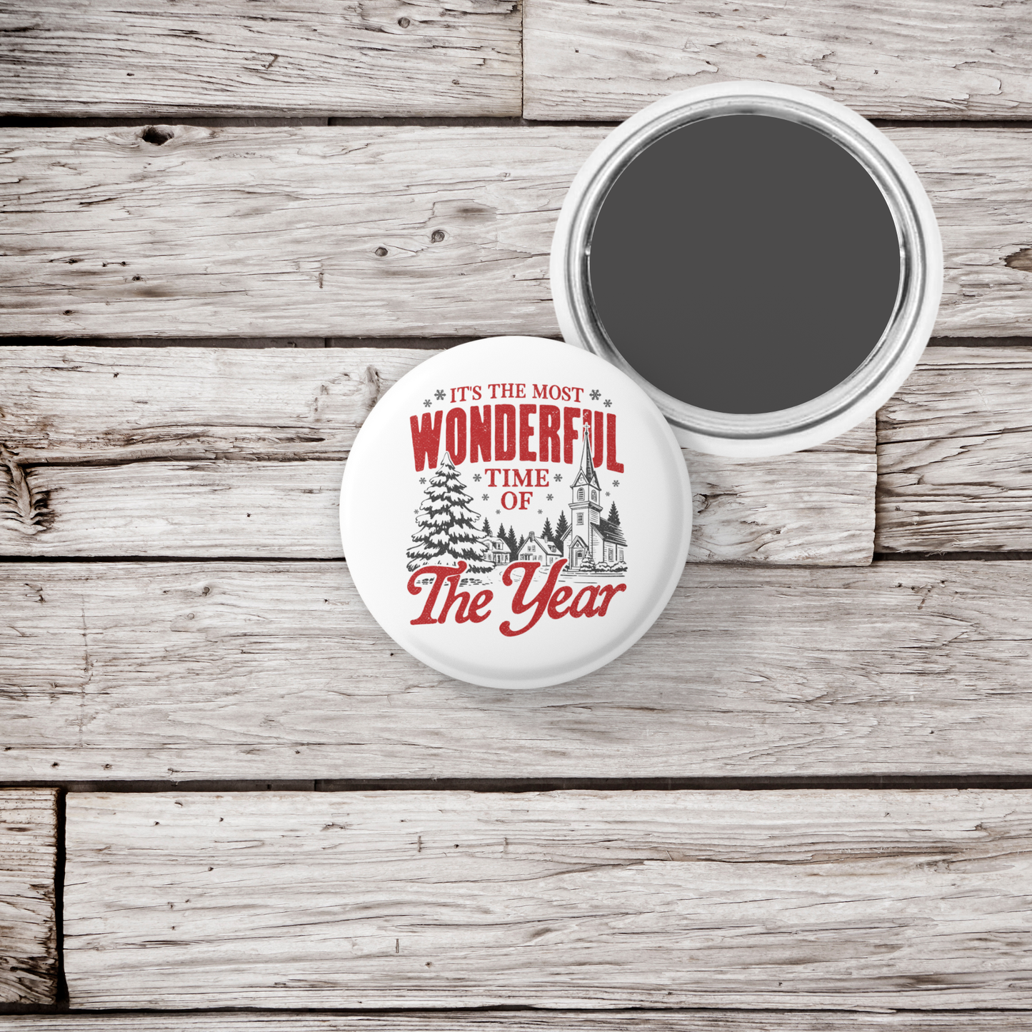 It's The Most Wonderful Time Of The Year Pin Back Button, Magnet