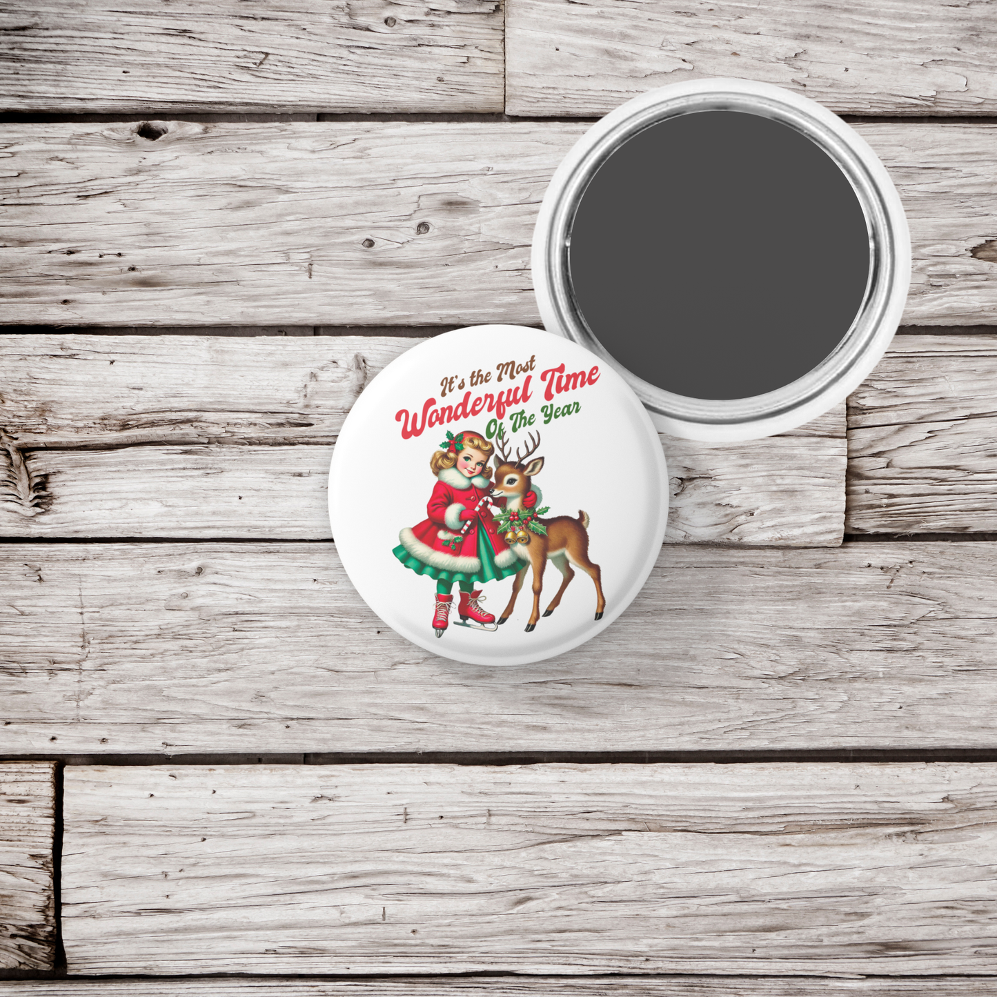 It's The Most Wonderful Time Of The Year Pin Back Button, Magnet