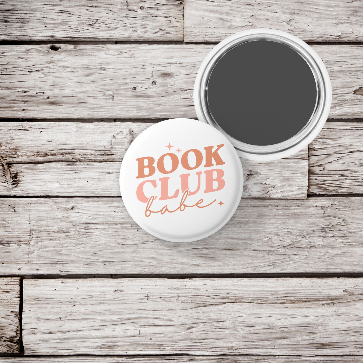 Book Club Babe Pin Back Button, Magnet