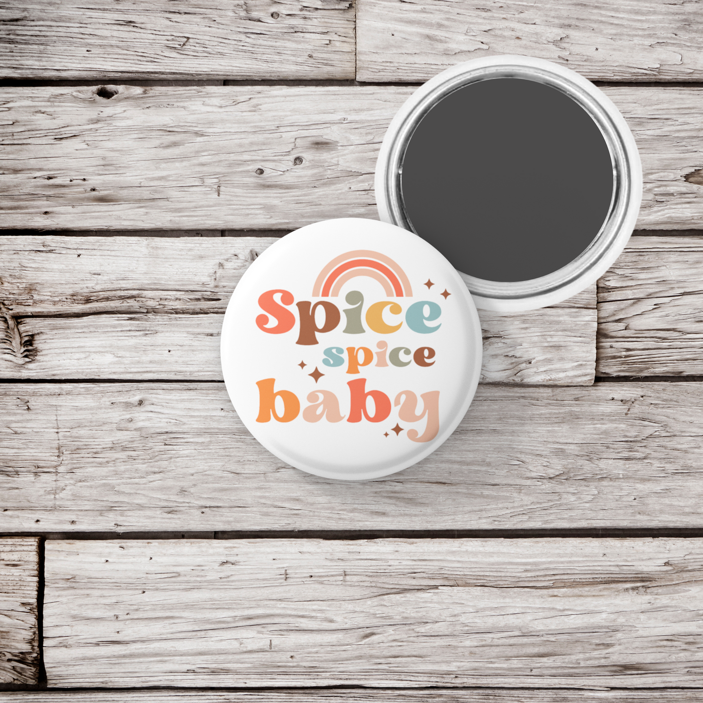 Spice Spice Baby Pin Back Button, Magnet, Keychain