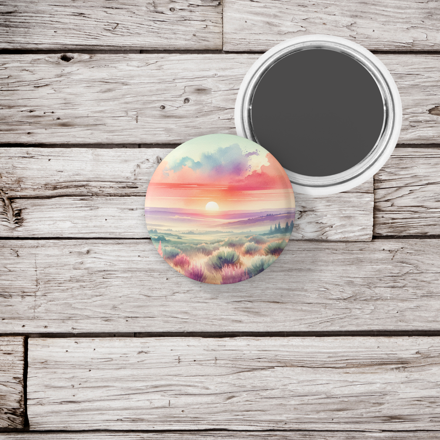 Southwest Desert 5 Pin Pin Back Button, Magnet, Keychain