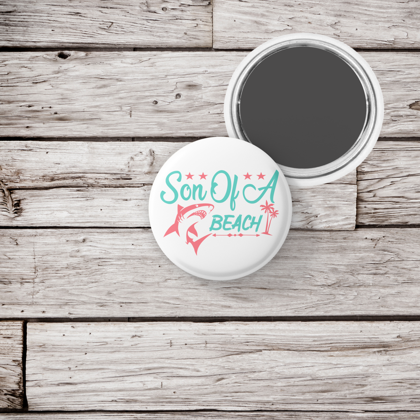 Son Of A Beach Pin Back Button, Magnet, Keychain