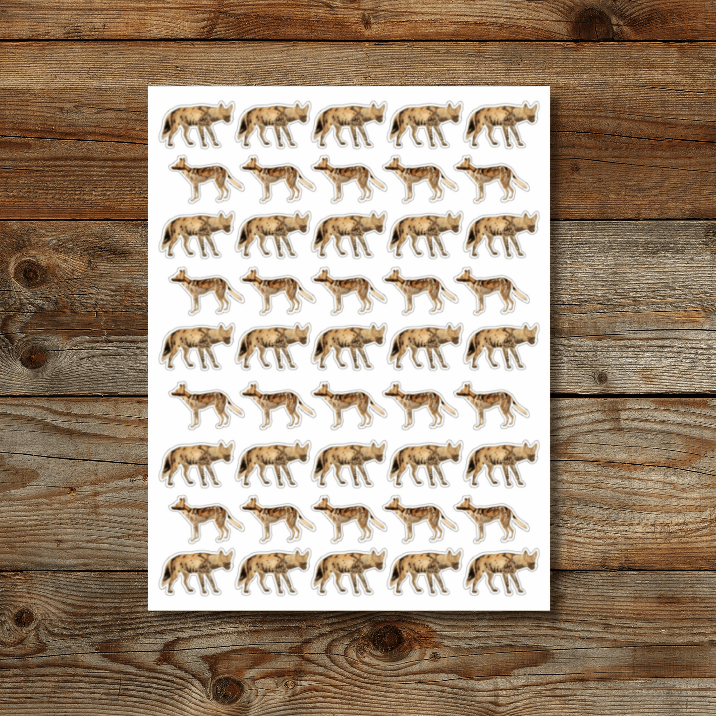 African Wild Dog Sticker Sheet