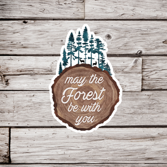 May The Forest Be With You Sticker