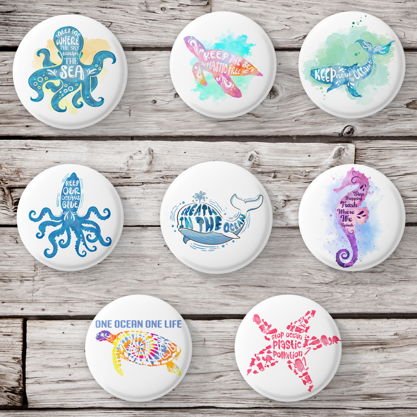 Environmental Ocean Pins Mix