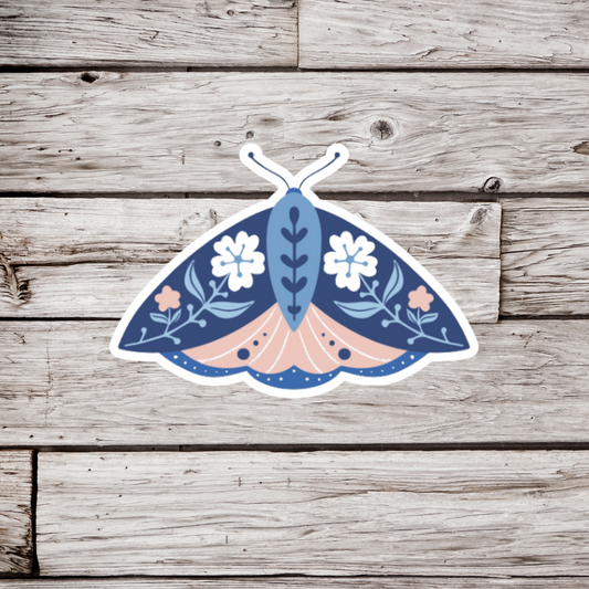 Moth Sticker or Magnet