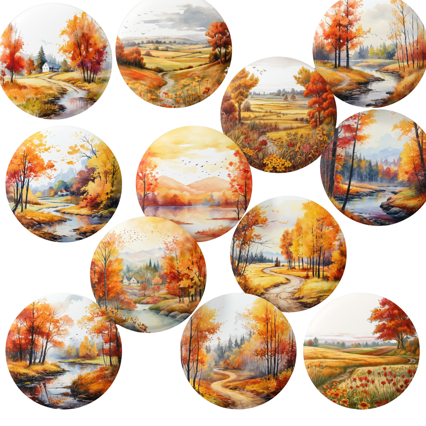 Fall Landscape Pins Mix