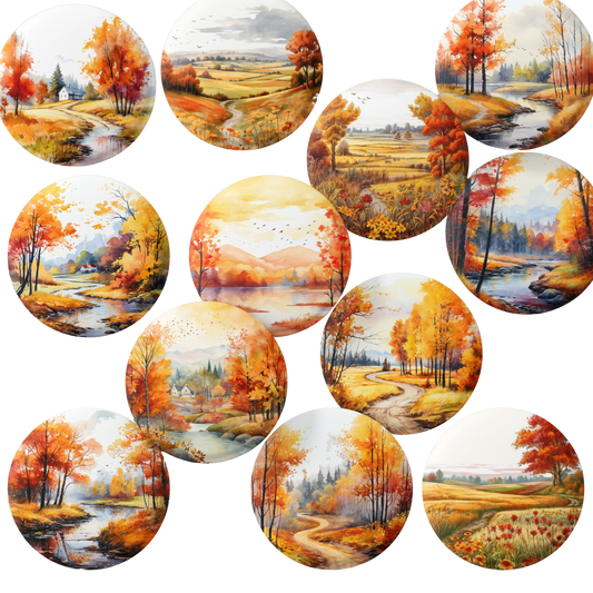 Fall Landscape Pins Mix