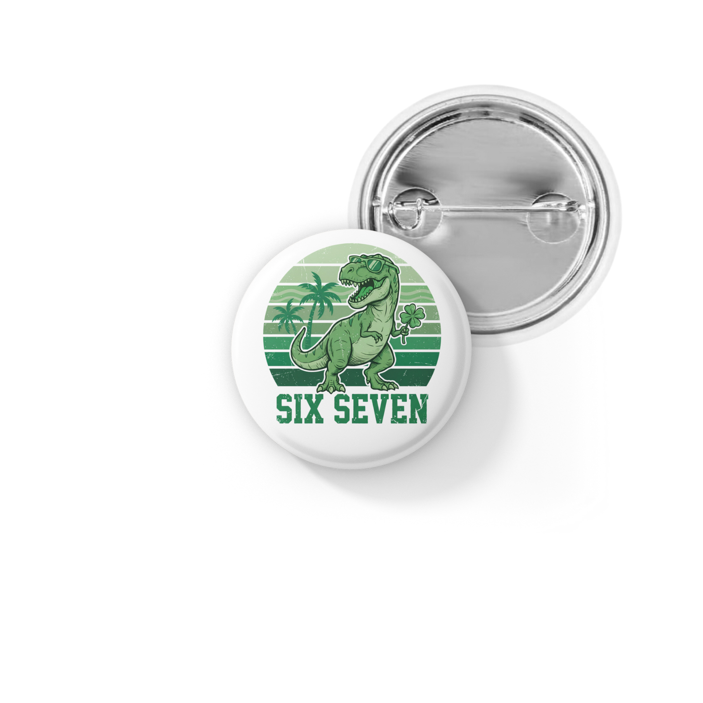 6 7 Dinosaur Pin Back Button, Magnet