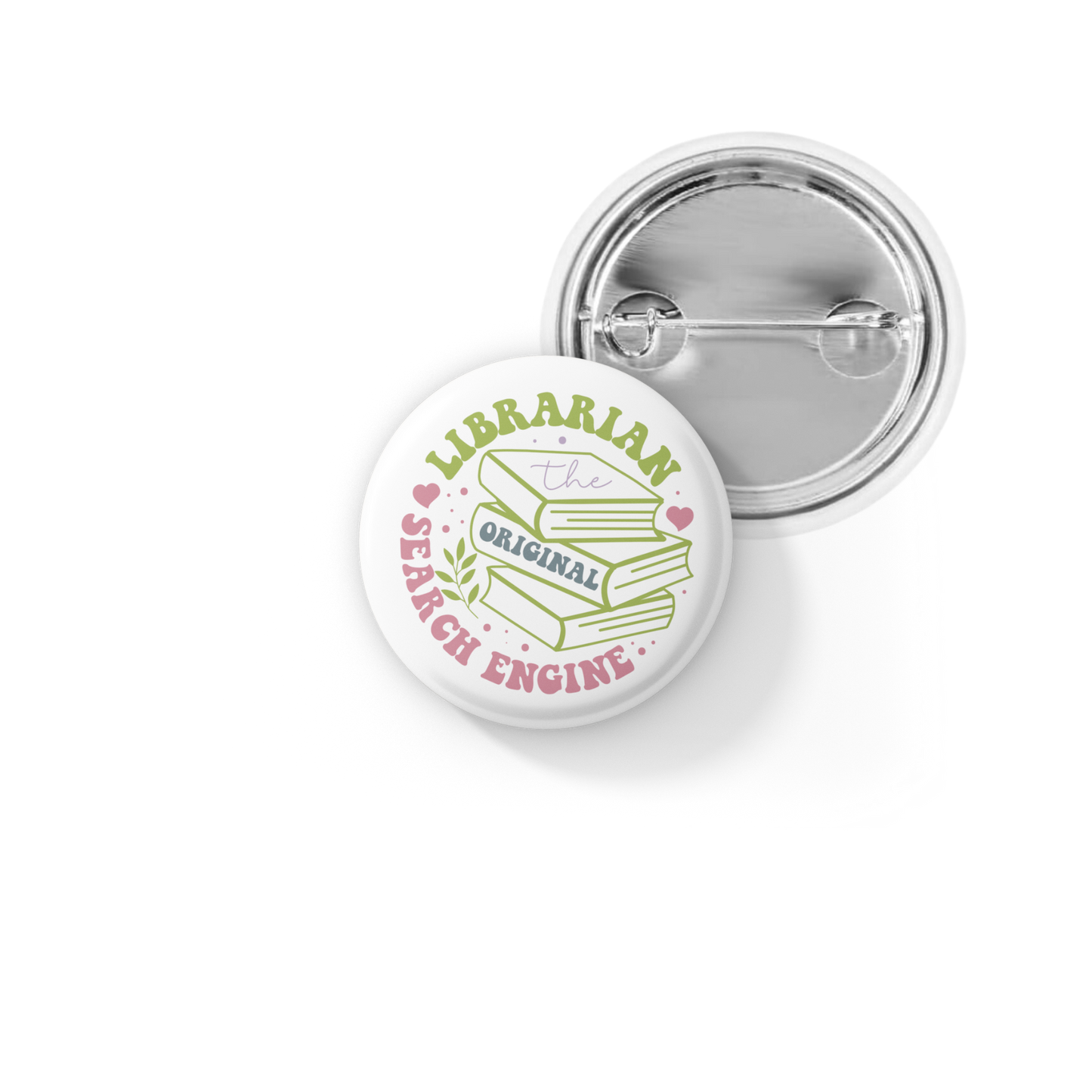 Librarian The Original Search Engine Pin Back Button, Magnet