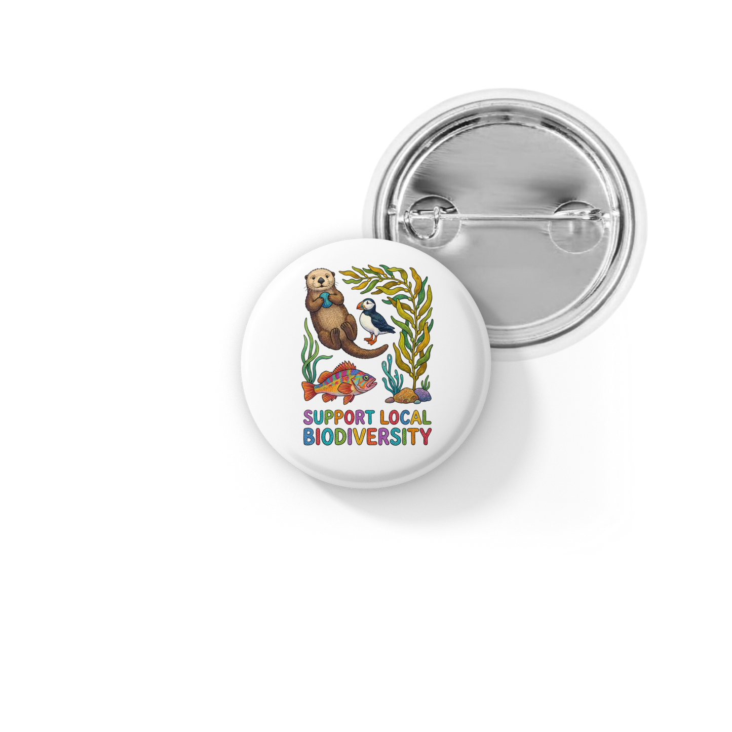 Support Local Biodiversity 5 Pin Back Button, Magnet