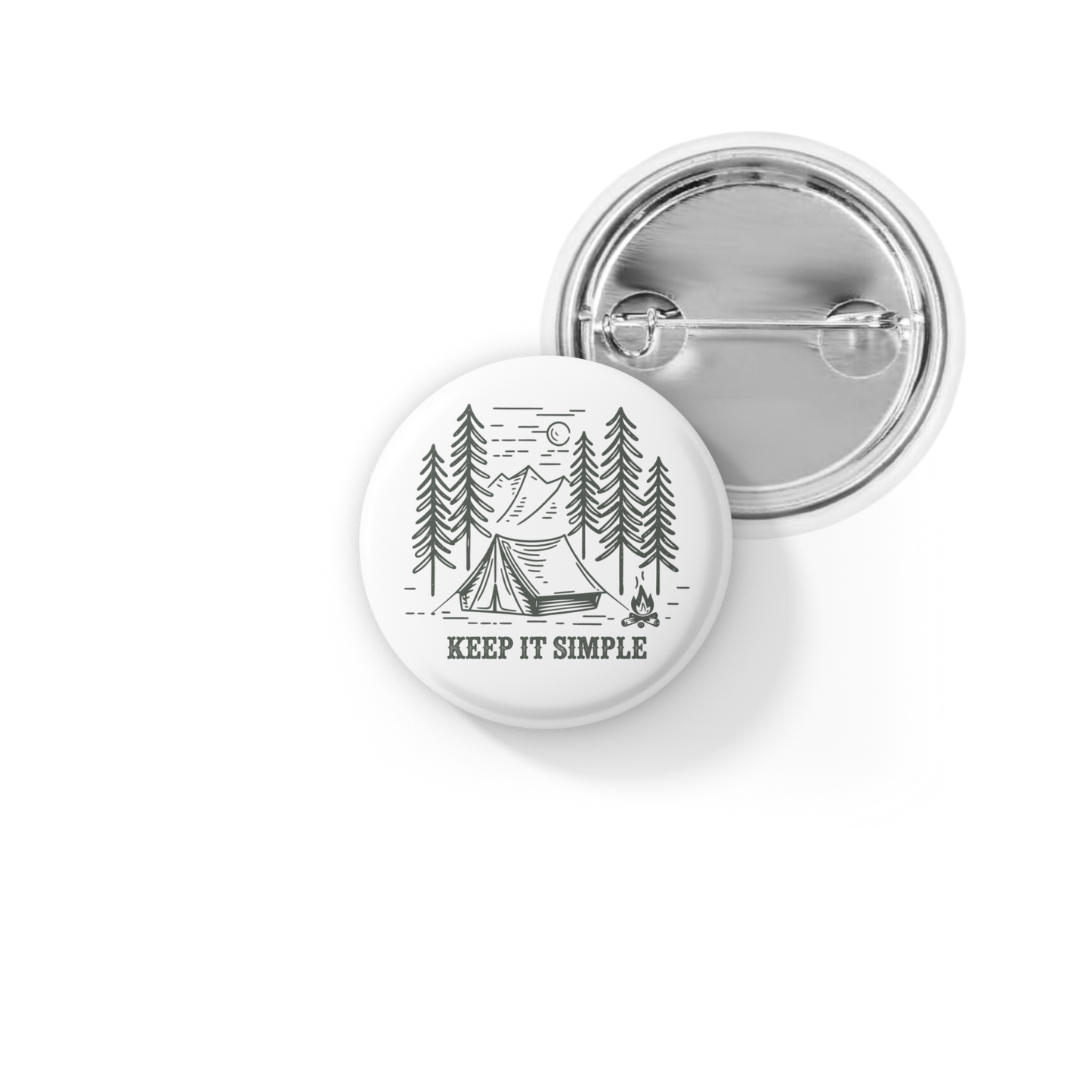Keep It Simple Pin Back Button, Magnet