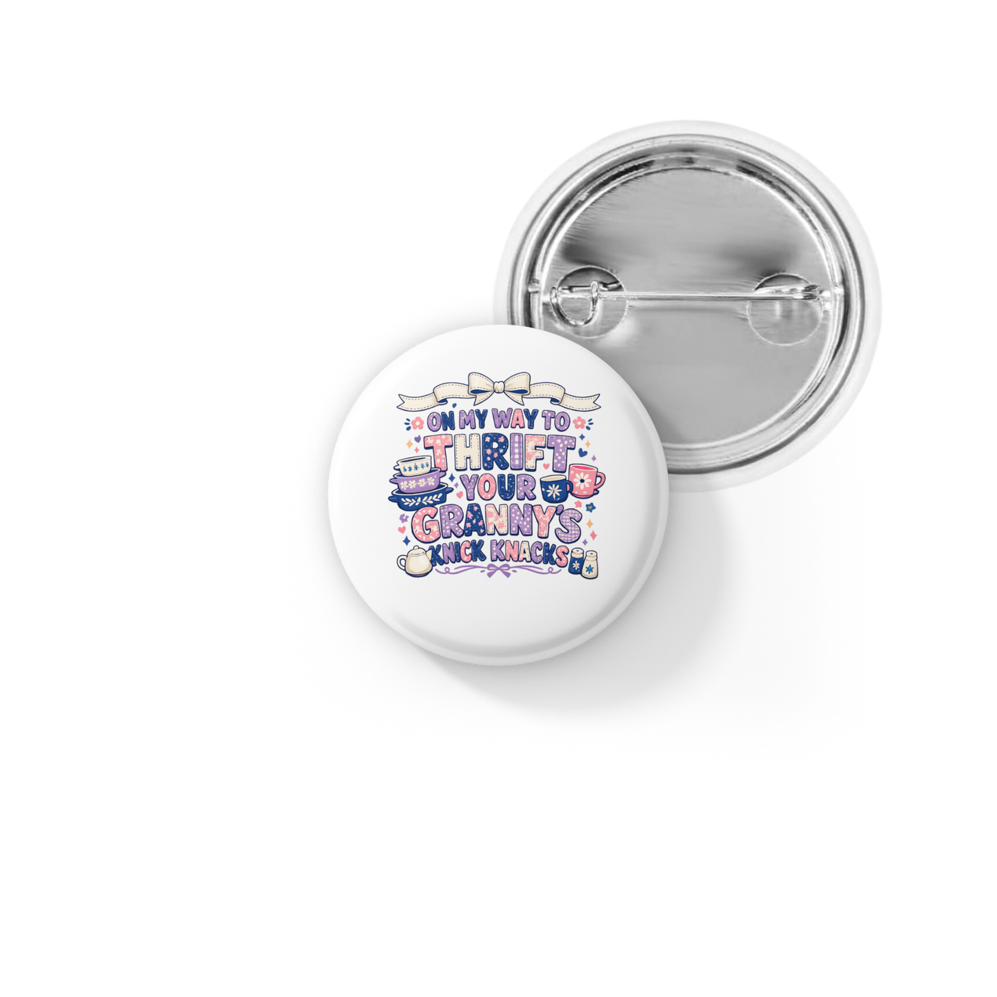On My Way To Thrift Pin Back Button, Magnet