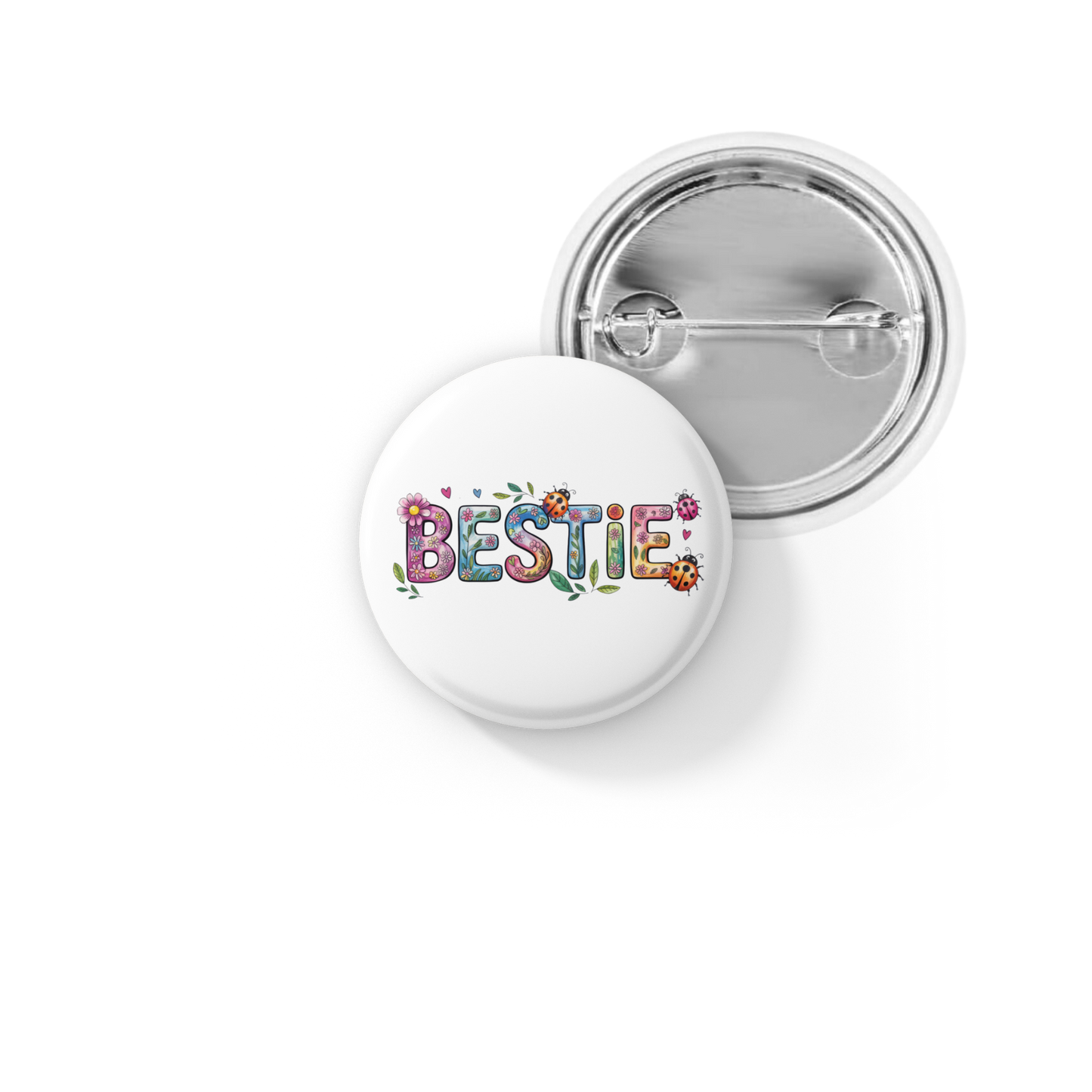 Besties Pin Back Button, Magnet
