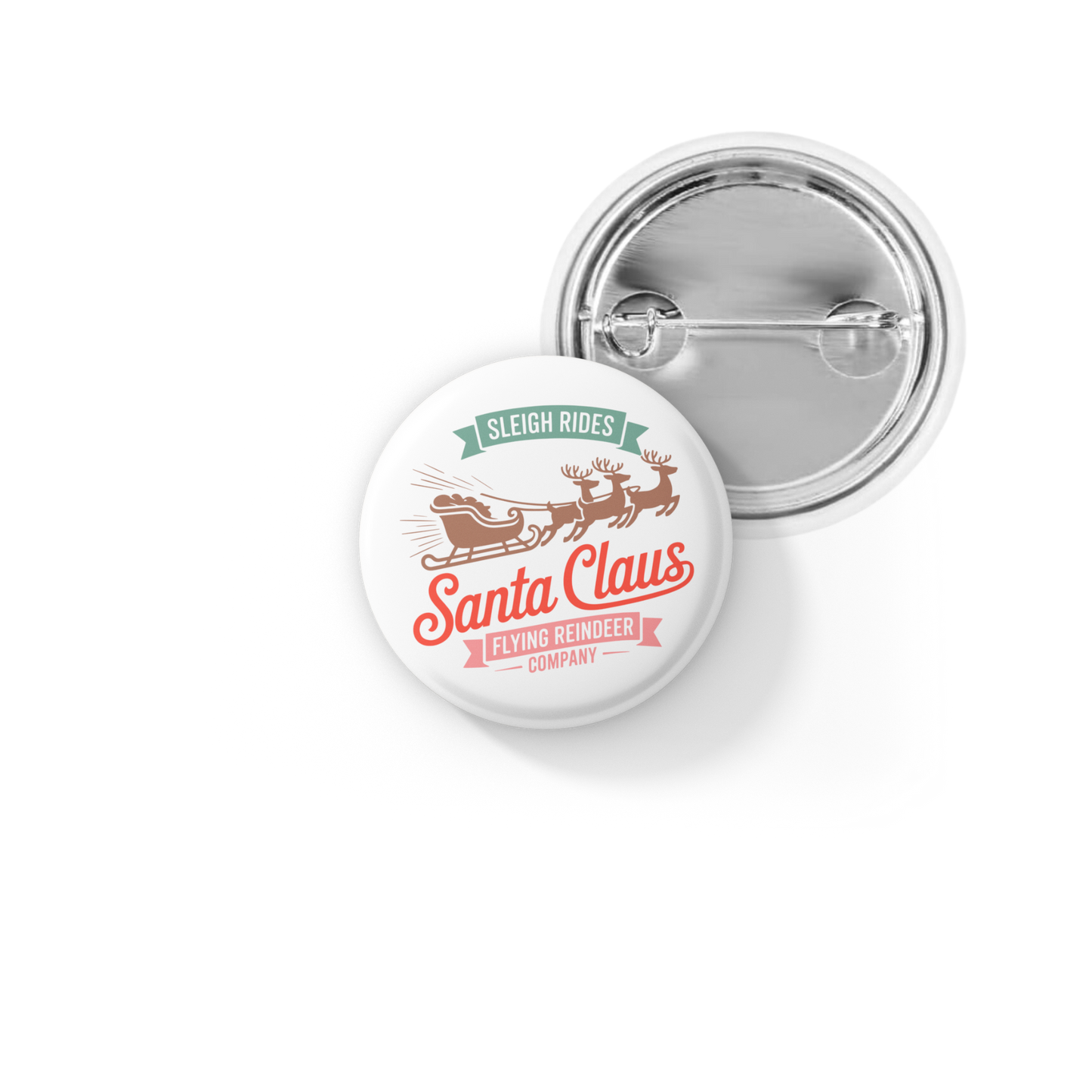 Sleigh Rides Pin Back Button, Magnet