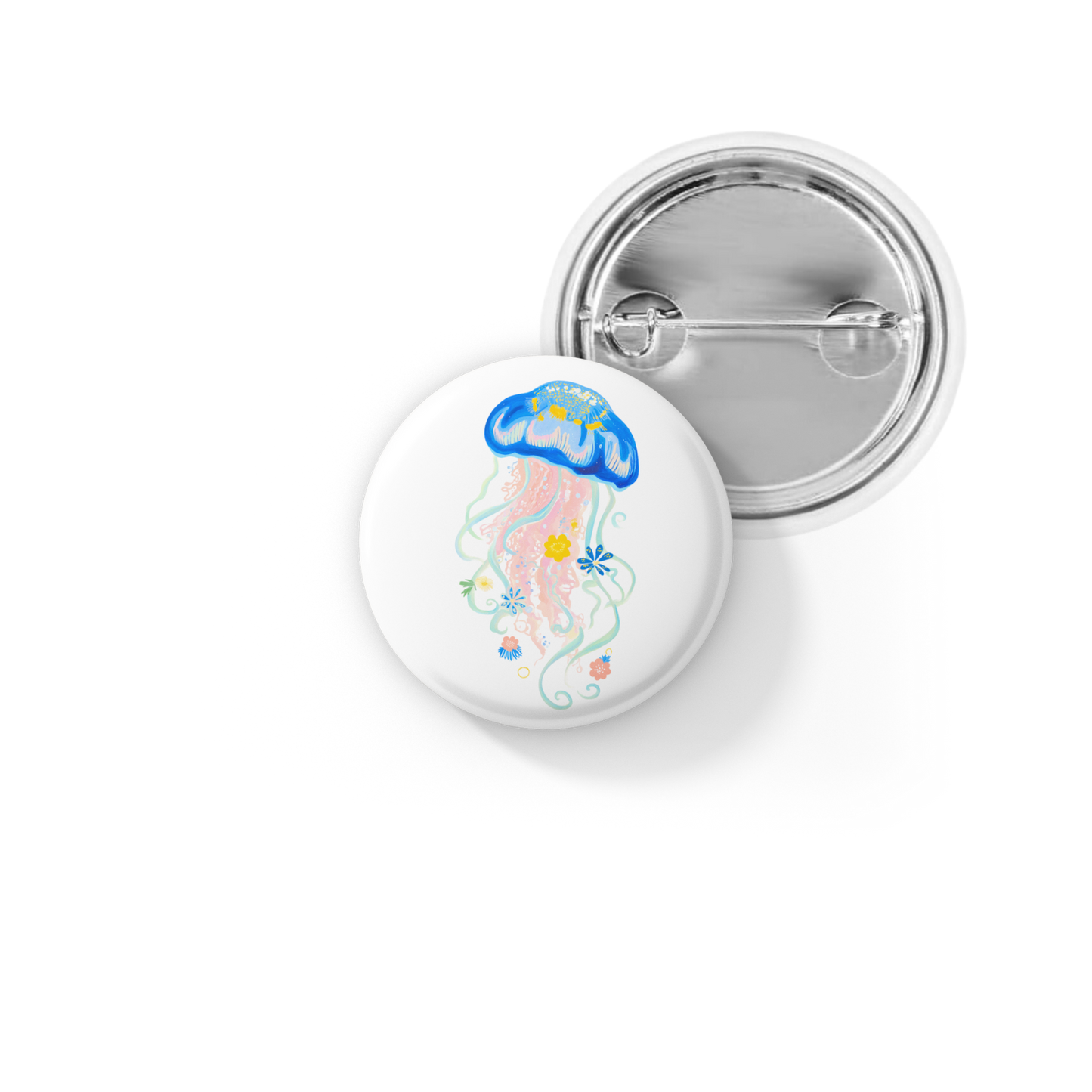 Jellyfish Pin Back Button, Magnet