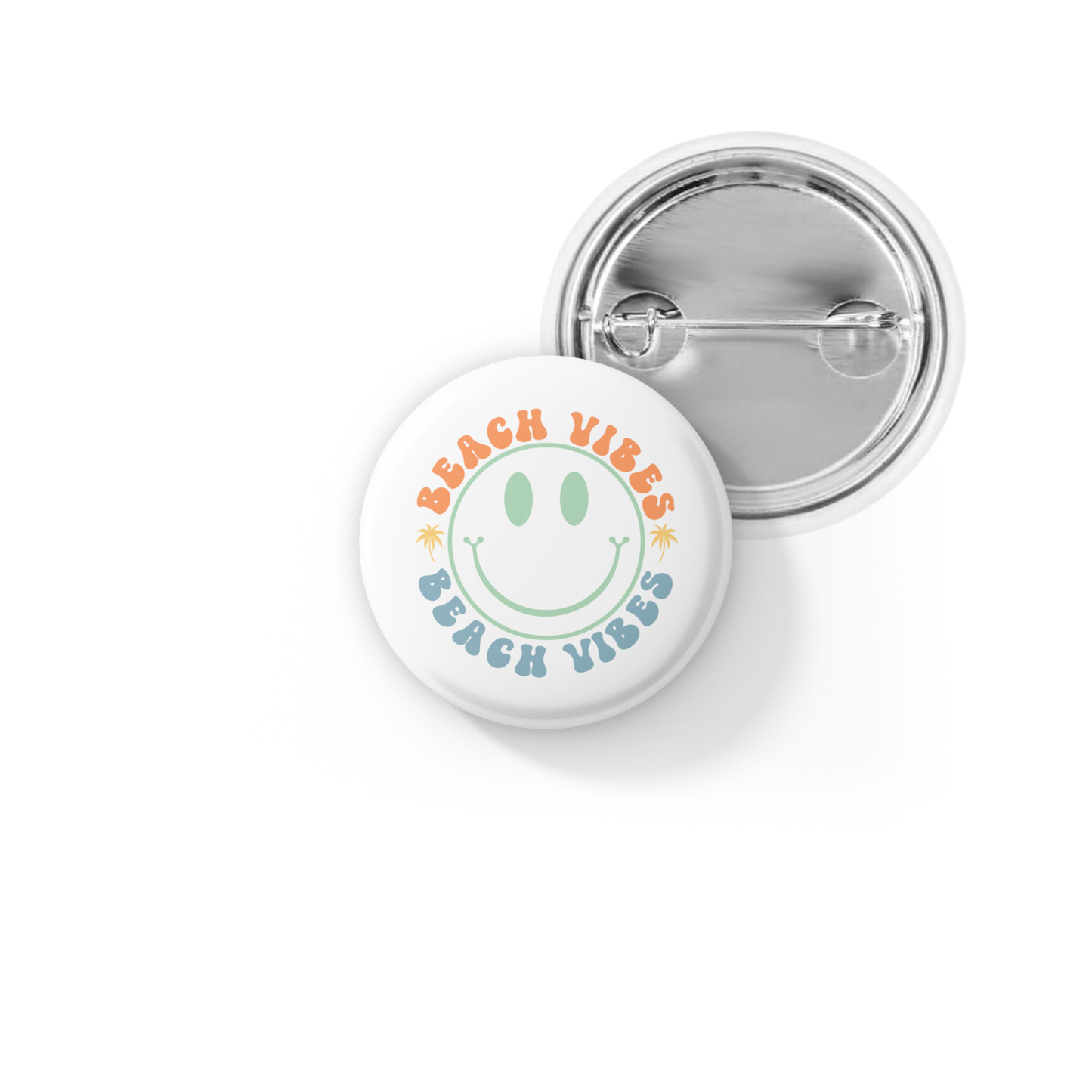 Beach Vibes Pin Back Button, Magnet
