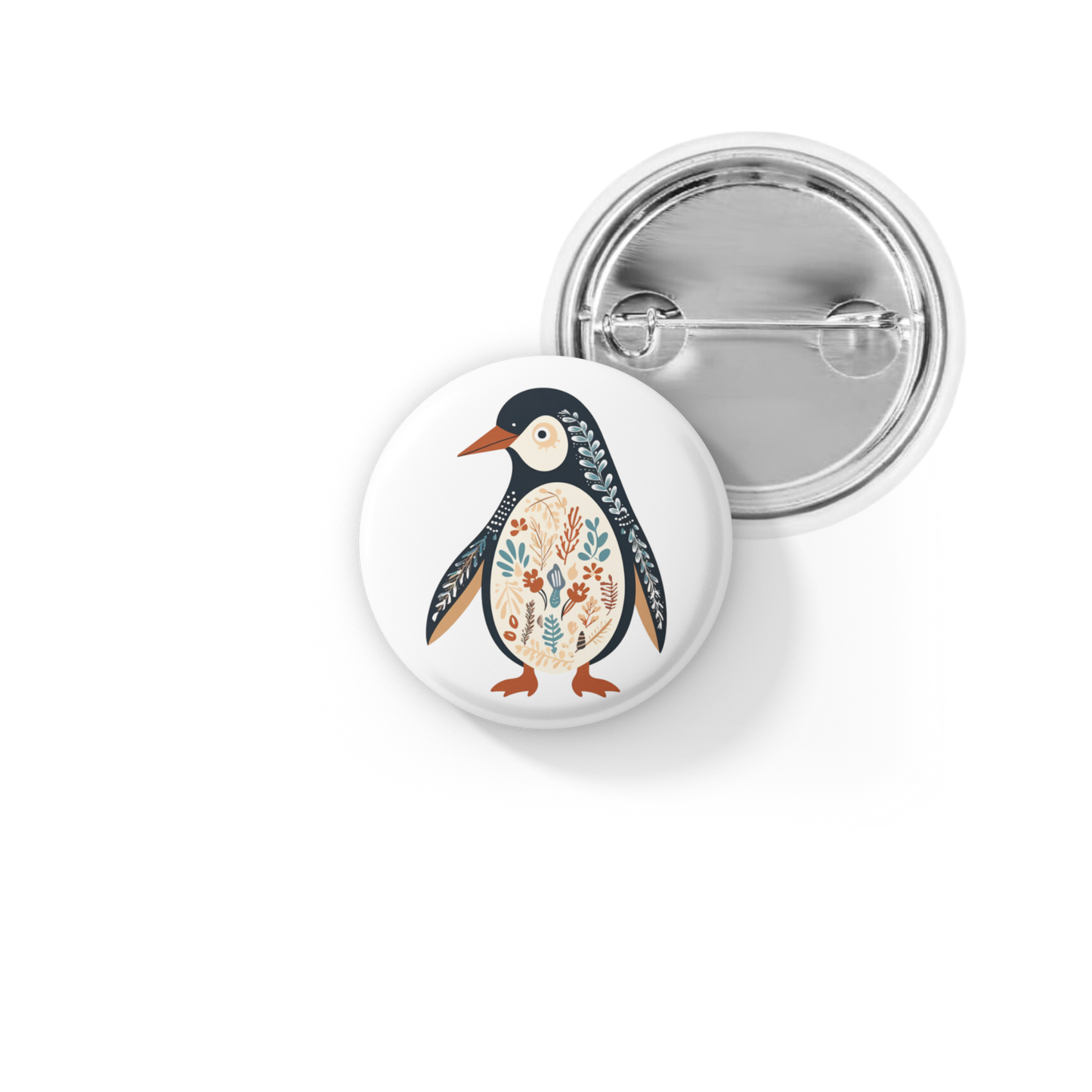 Penguin Pin Back Button, Magnet
