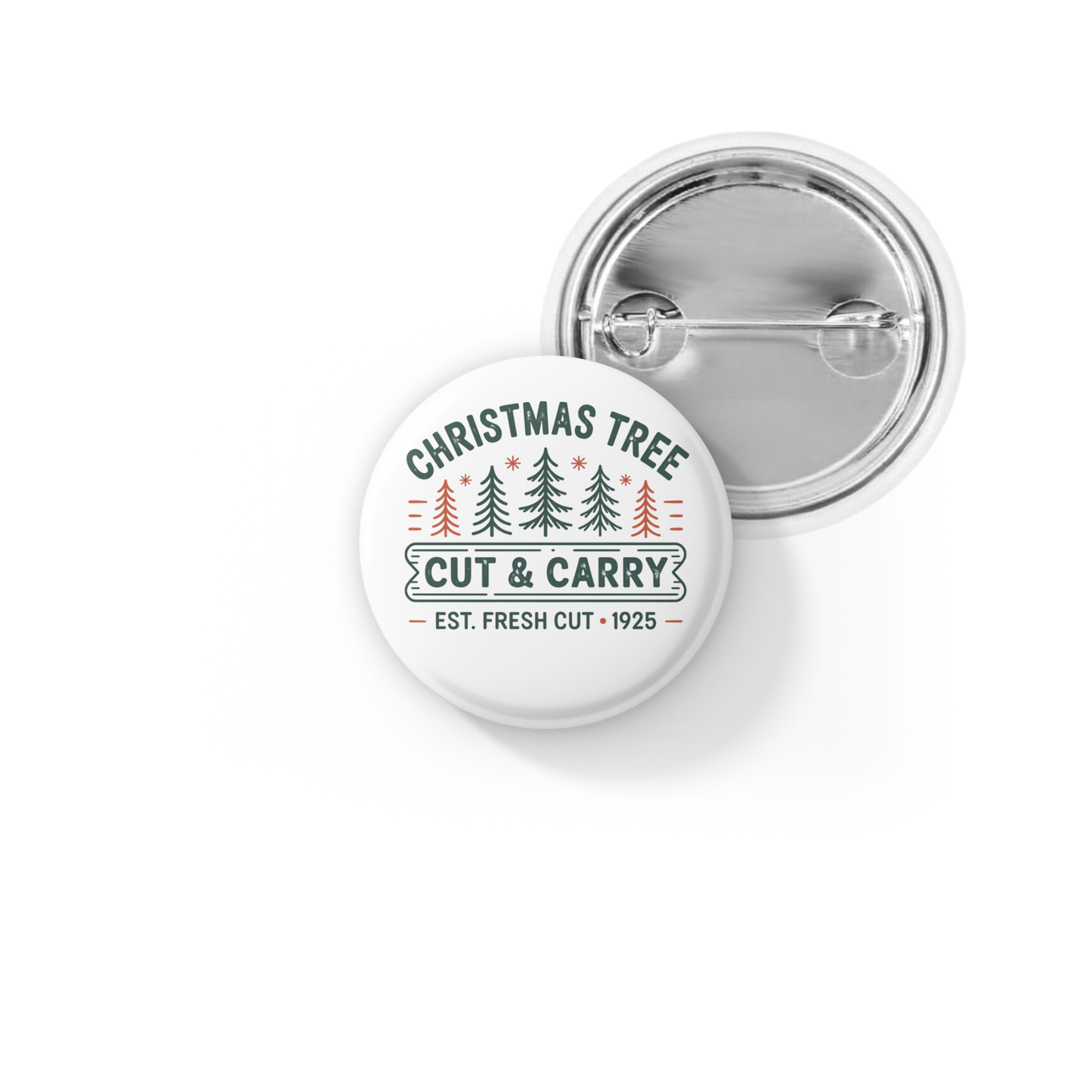 Christmas Tree Farm Pin Pin Back Button, Magnet
