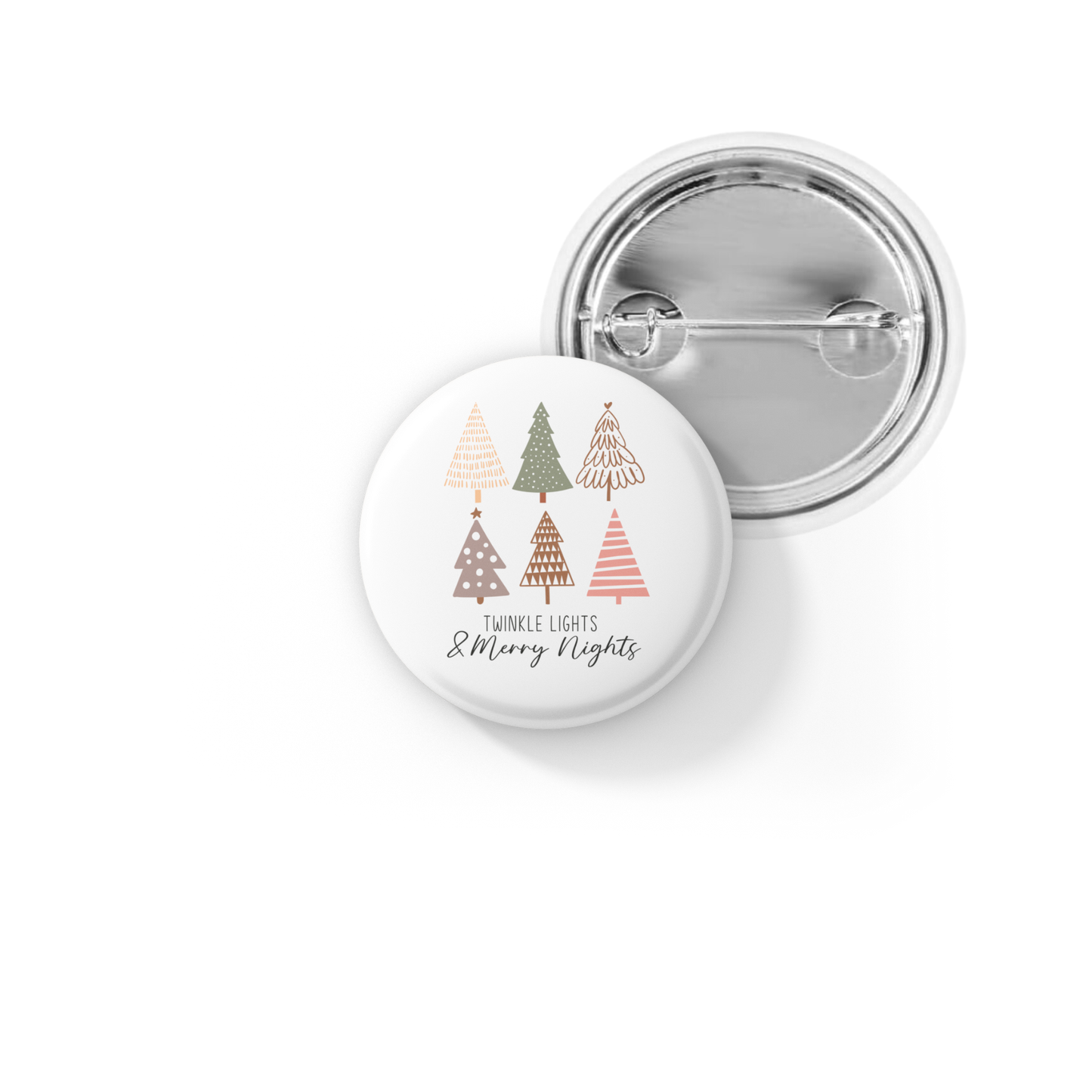 Twinkle Lights & Merry Nights Pin Back Button, Magnet
