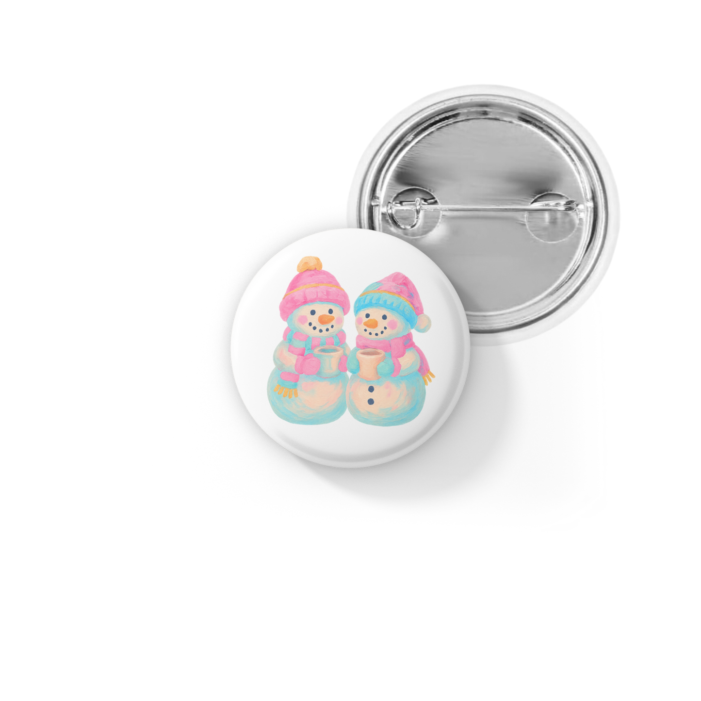 Snowman 6 Pin Back Button, Magnet