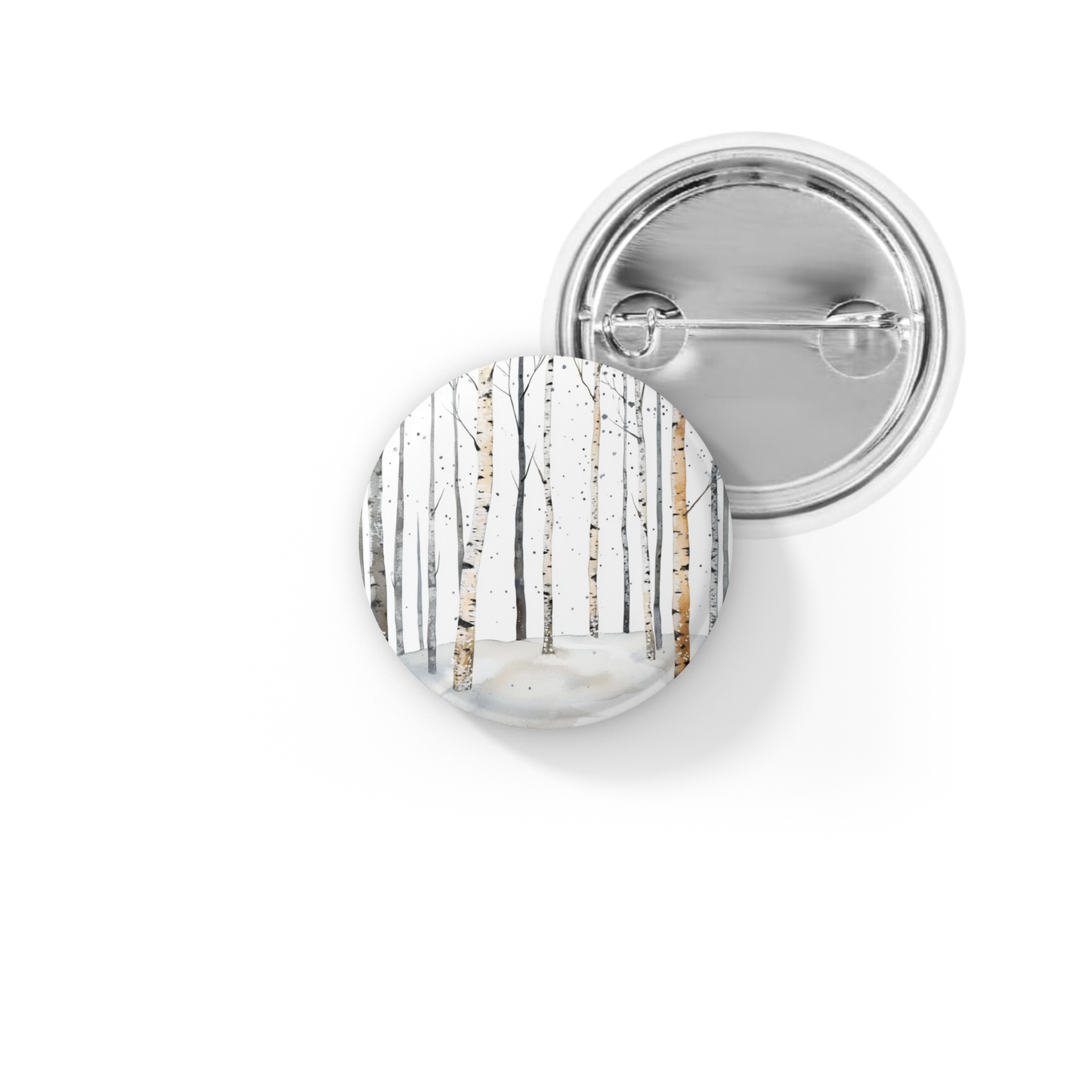 Birch Forest 2 Pin Back Button, Magnet