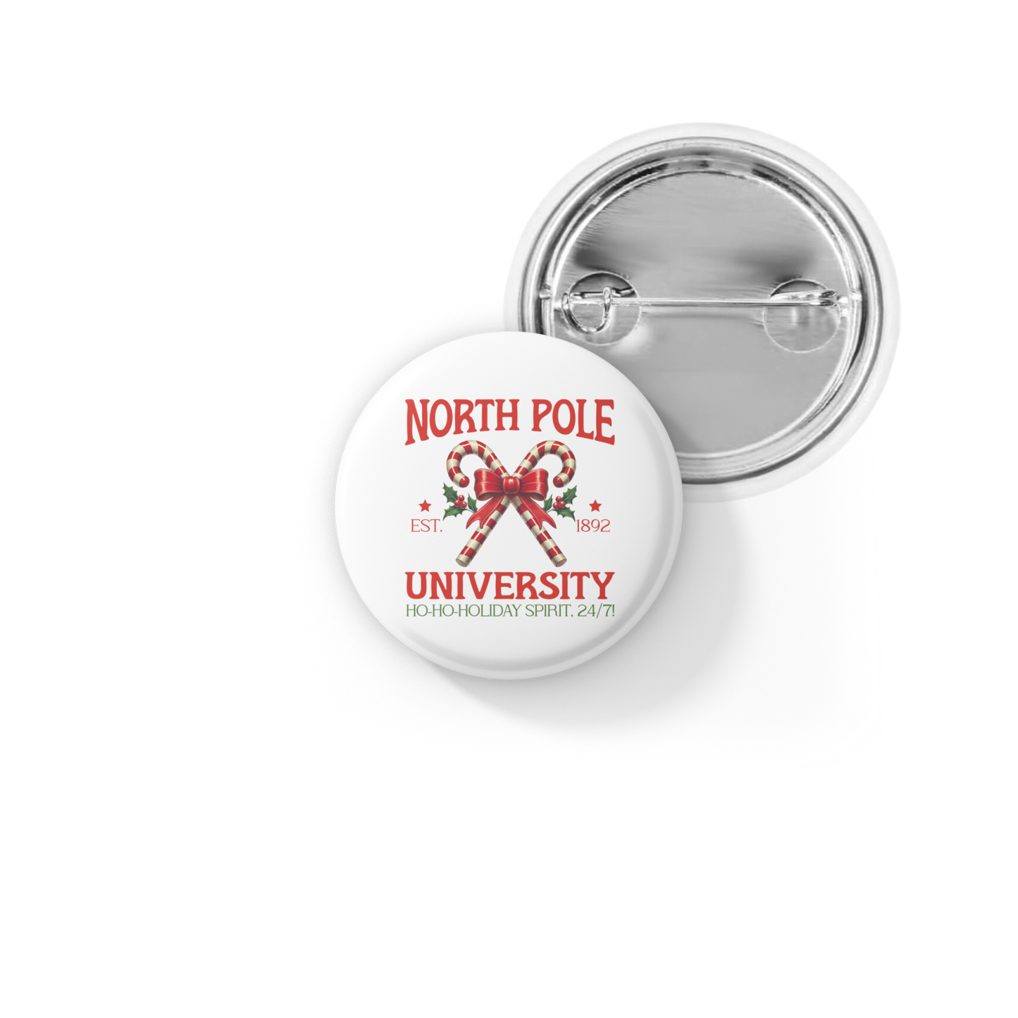 North Pole University Pin Back Button, Magnet