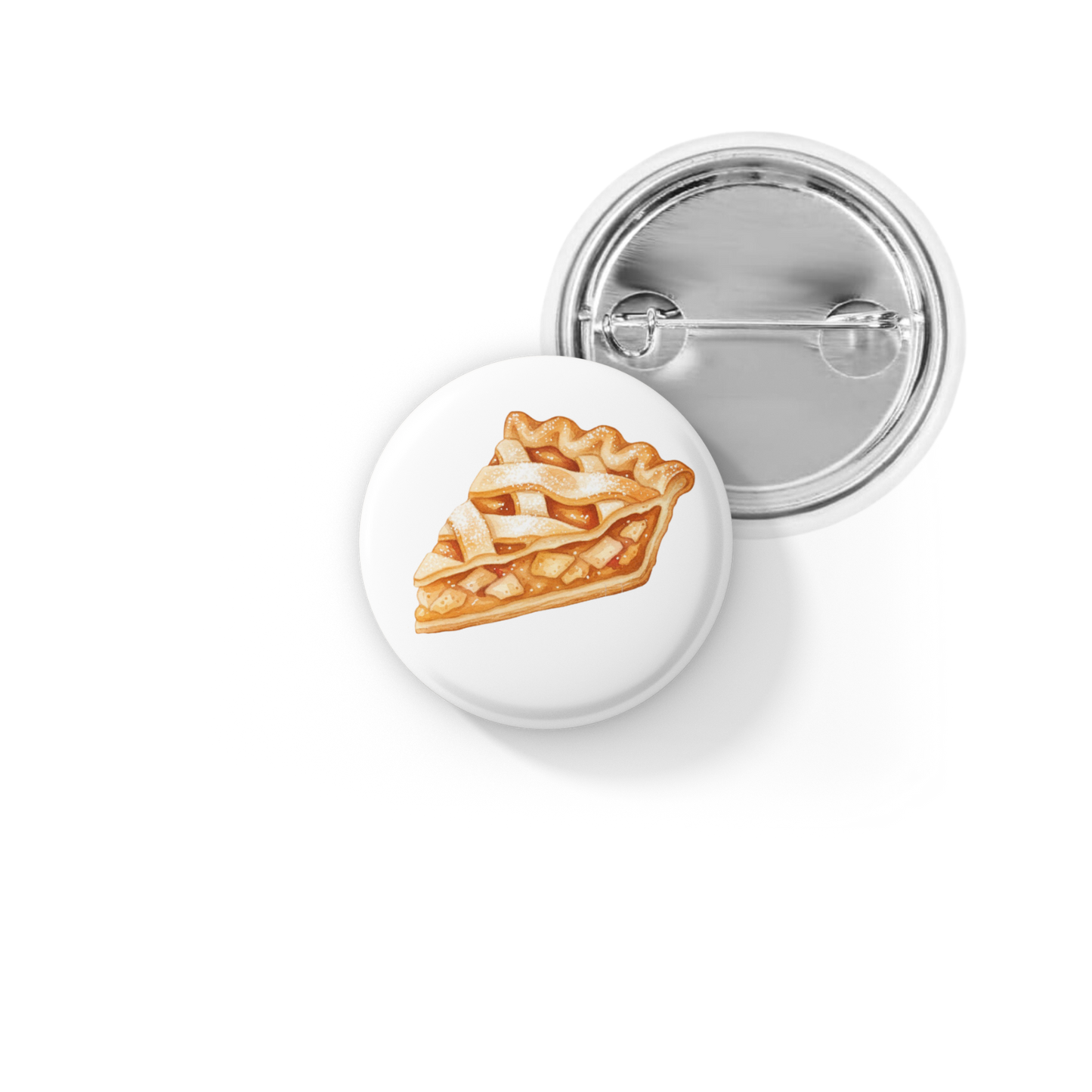 Apple Pie Slice Pin Back Button, Magnet