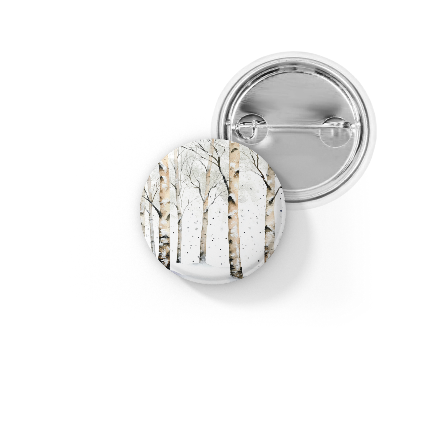 Birch Forest 1 Pin Back Button, Magnet