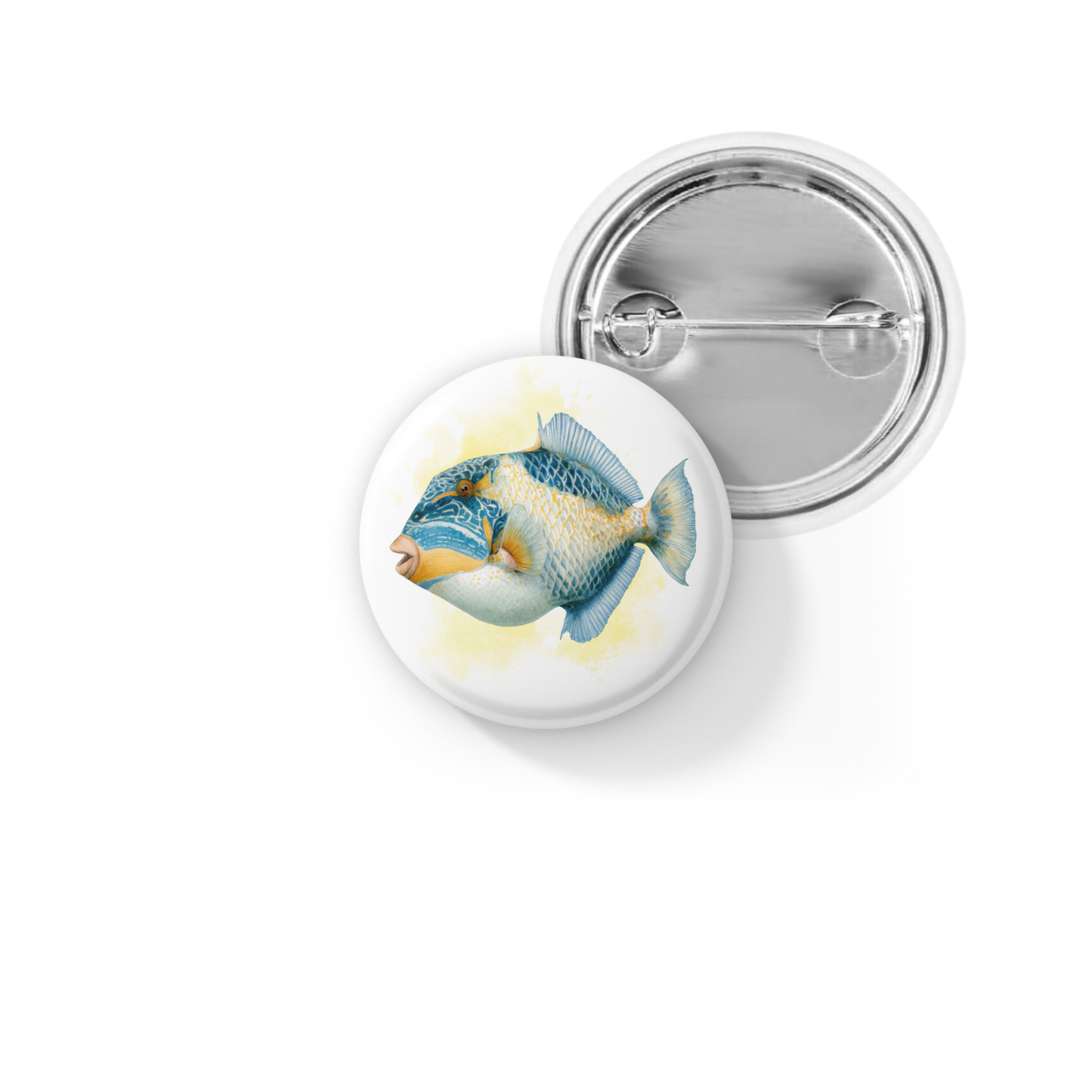 Picasso Triggerfish Tropical Fish Pin Back Button, Magnet