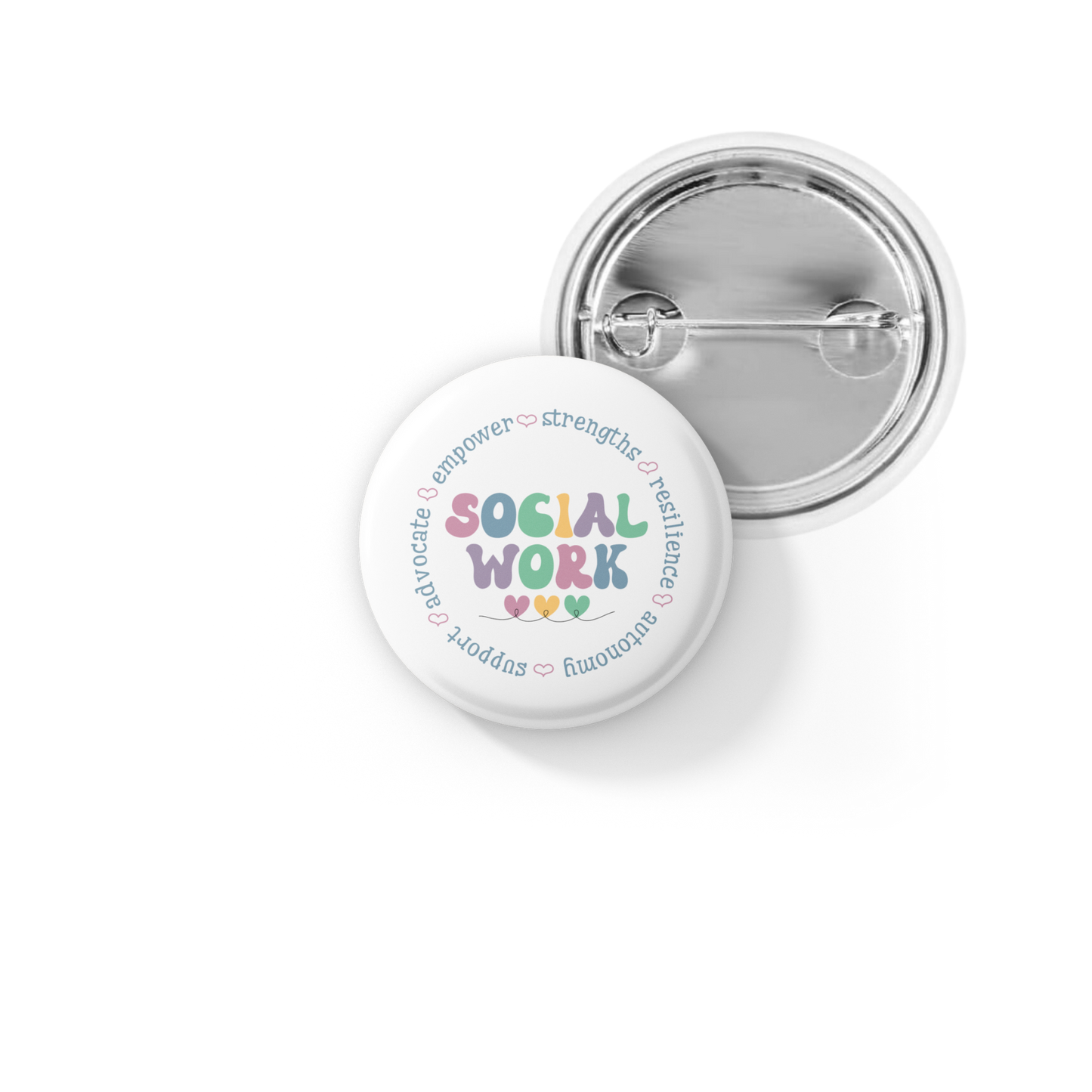 Social Work Pin Back Button, Magnet