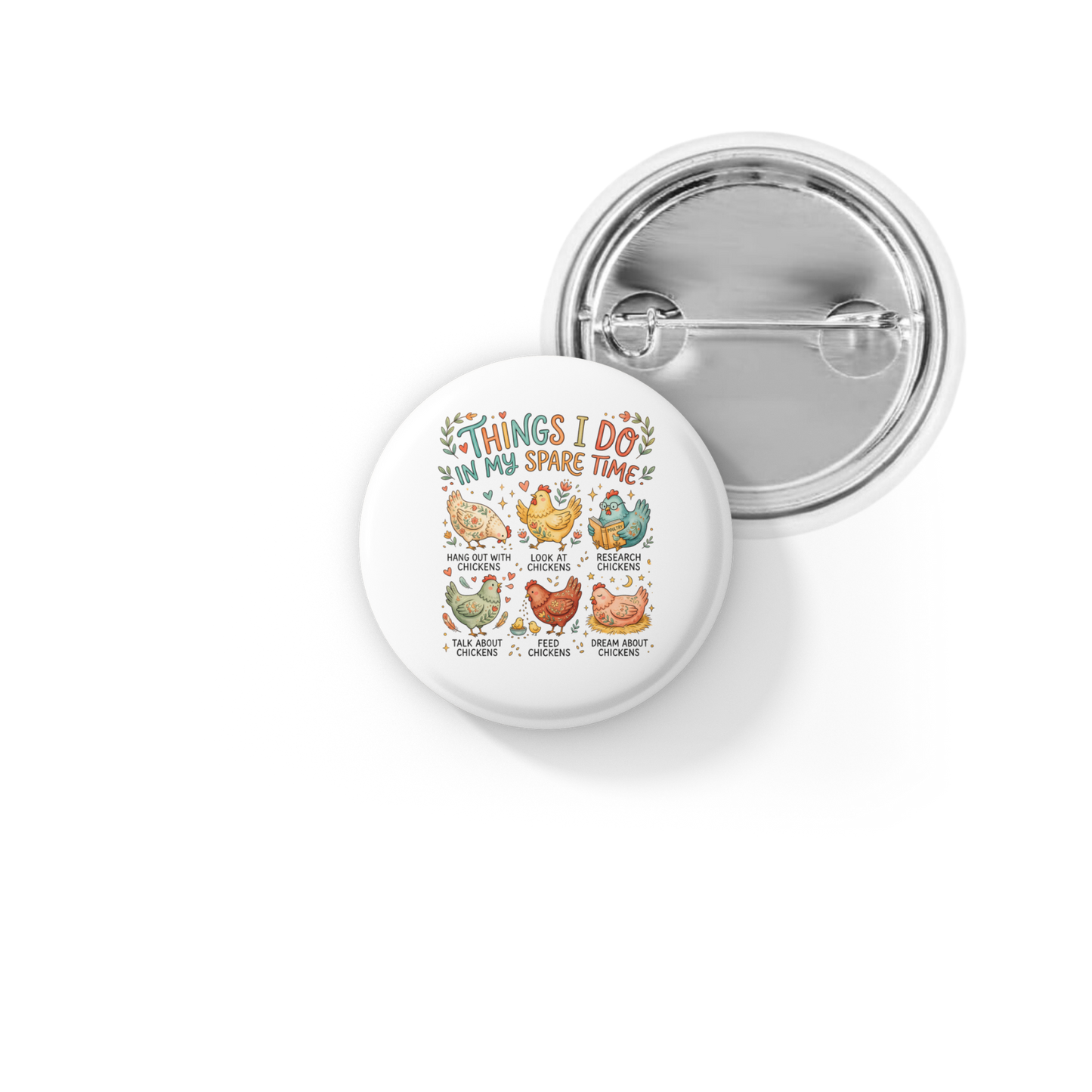 Things I Do In My Spare Time Pin Back Button, Magnet