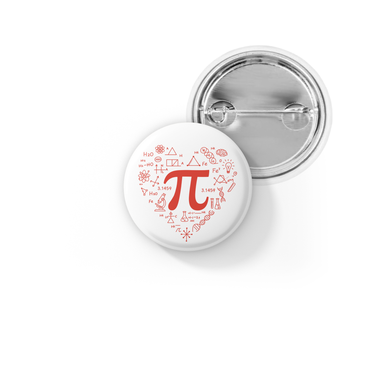 Pi Pin Back Button, Magnet